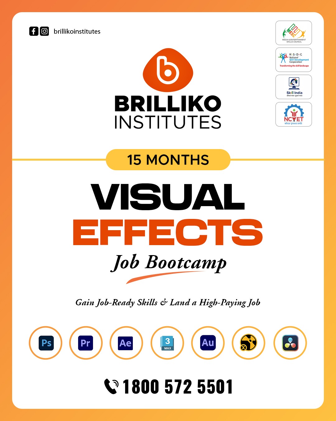 Brilliko Multimedia Institutes Facebook ad: Learn Professional Video Editing with AI Tools