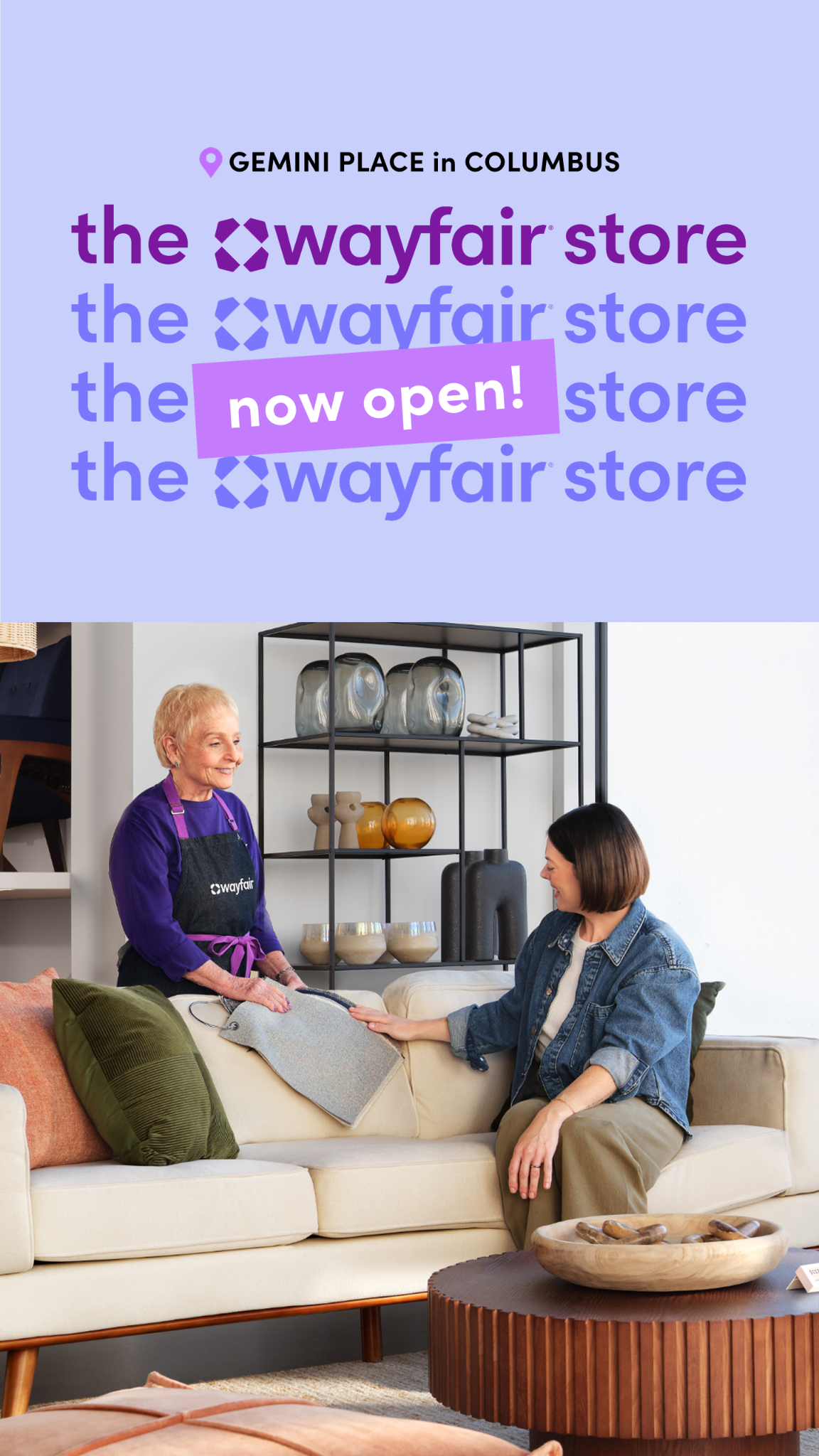 Wayfair Columbus Facebook ad from Jul 7, 2026