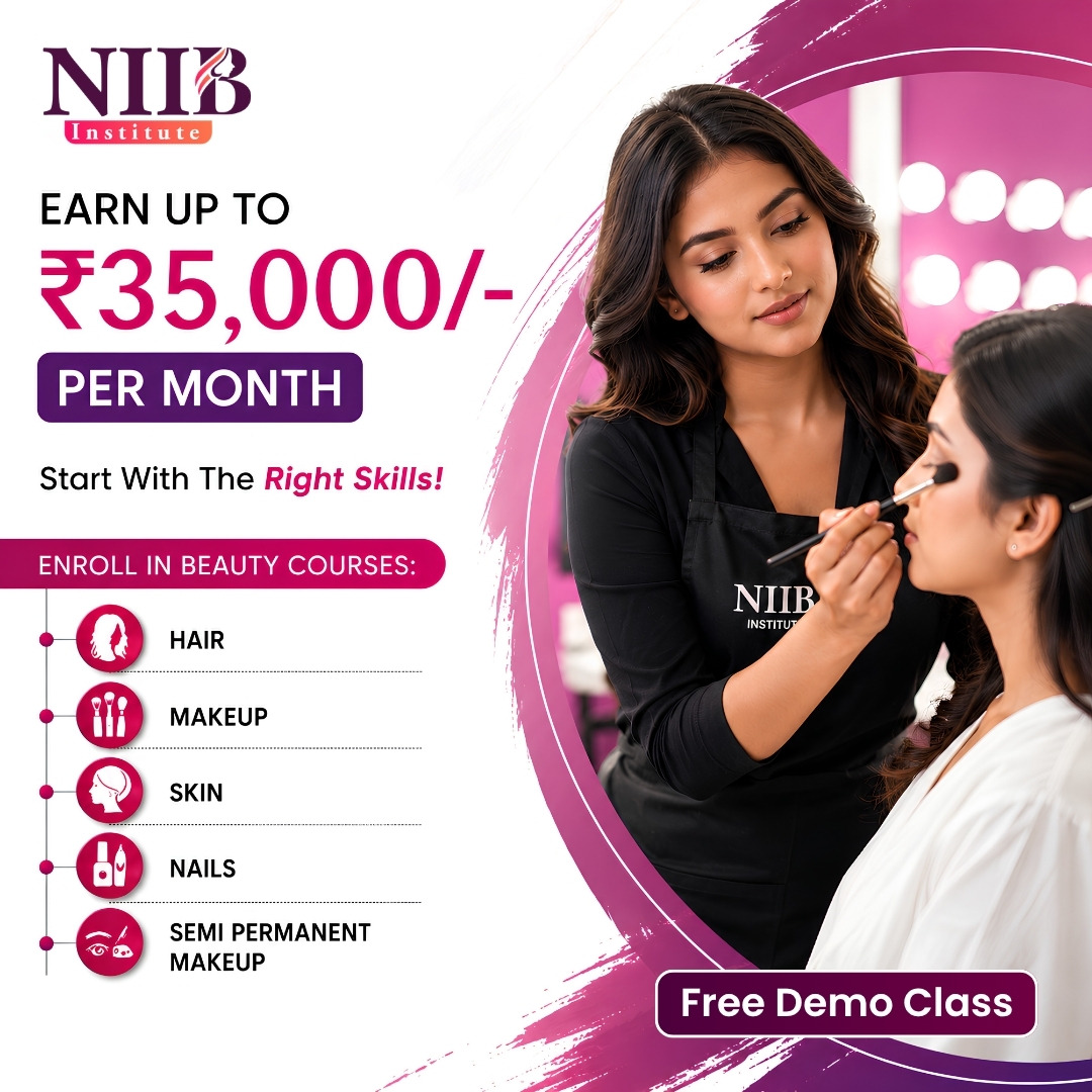 NIIB International Facebook ad: Become a Certified Beauty Expert