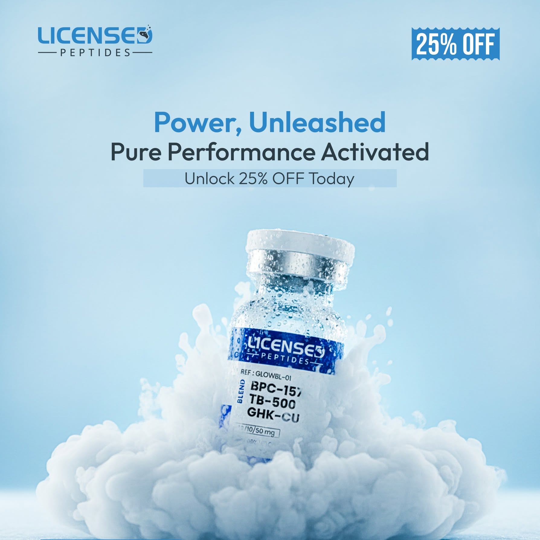 Licensed Peptides Research Facebook ad from May 6, 2026