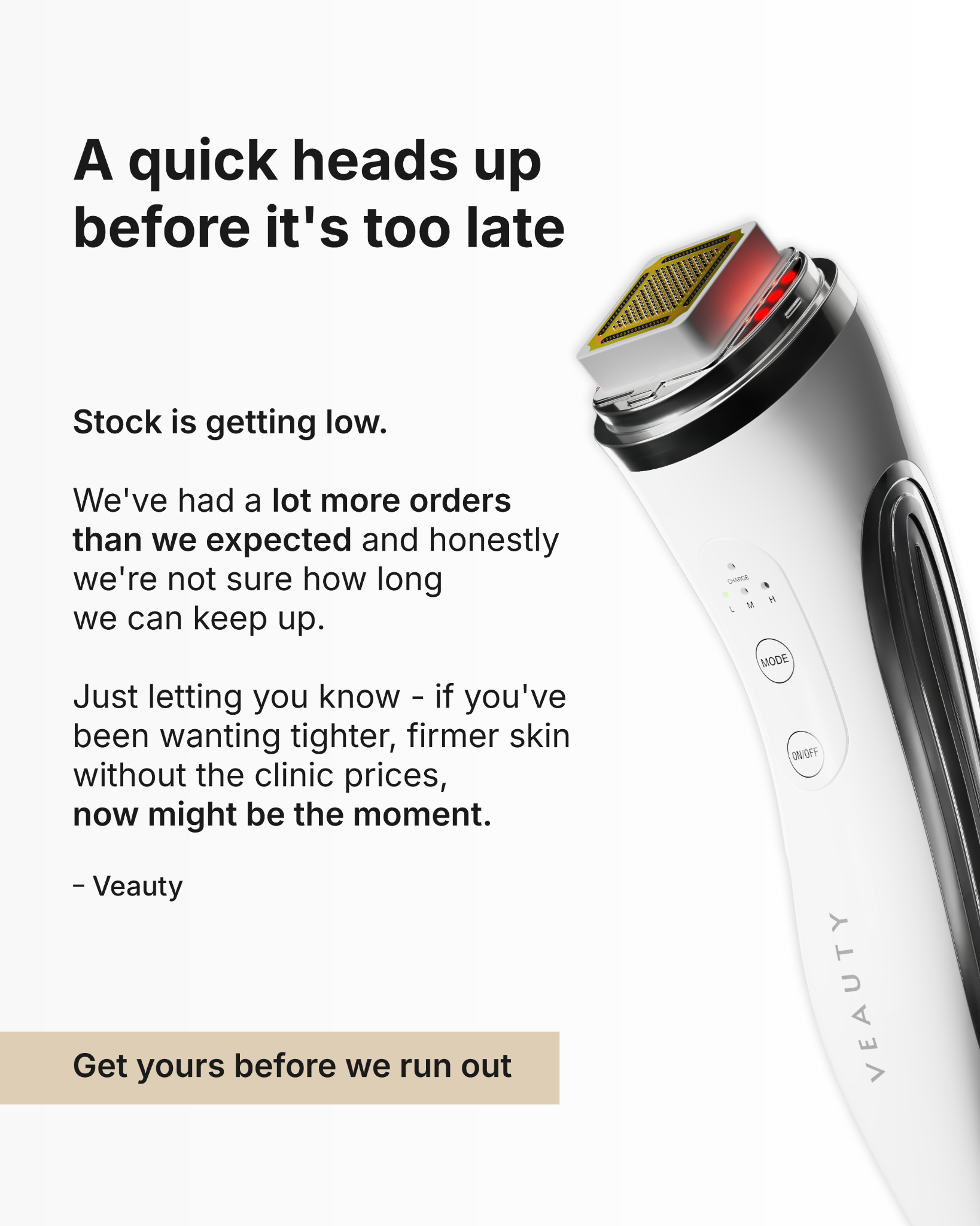 Veauty Facebook ad