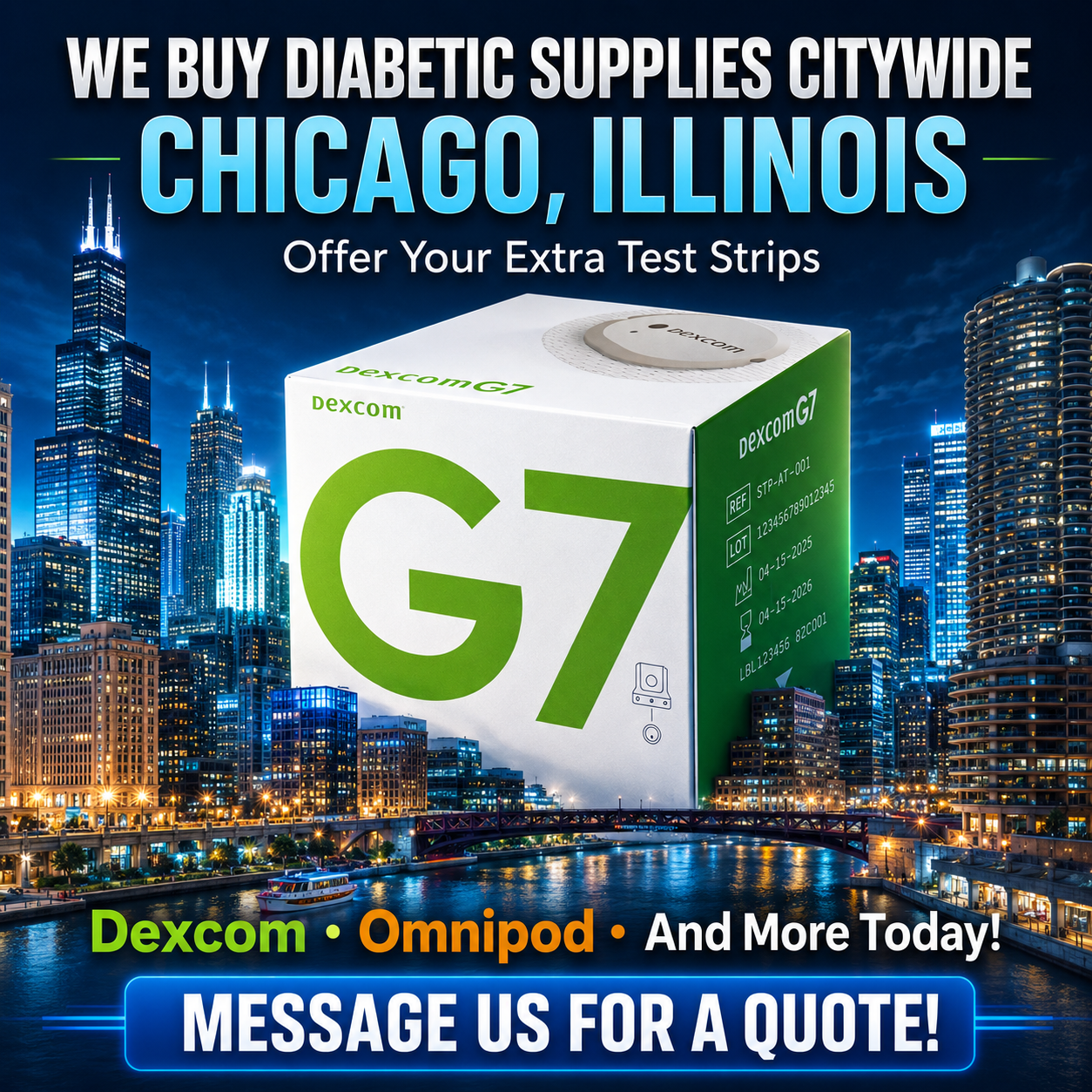 Chicago Cash for Diabetic Supplies Facebook ad