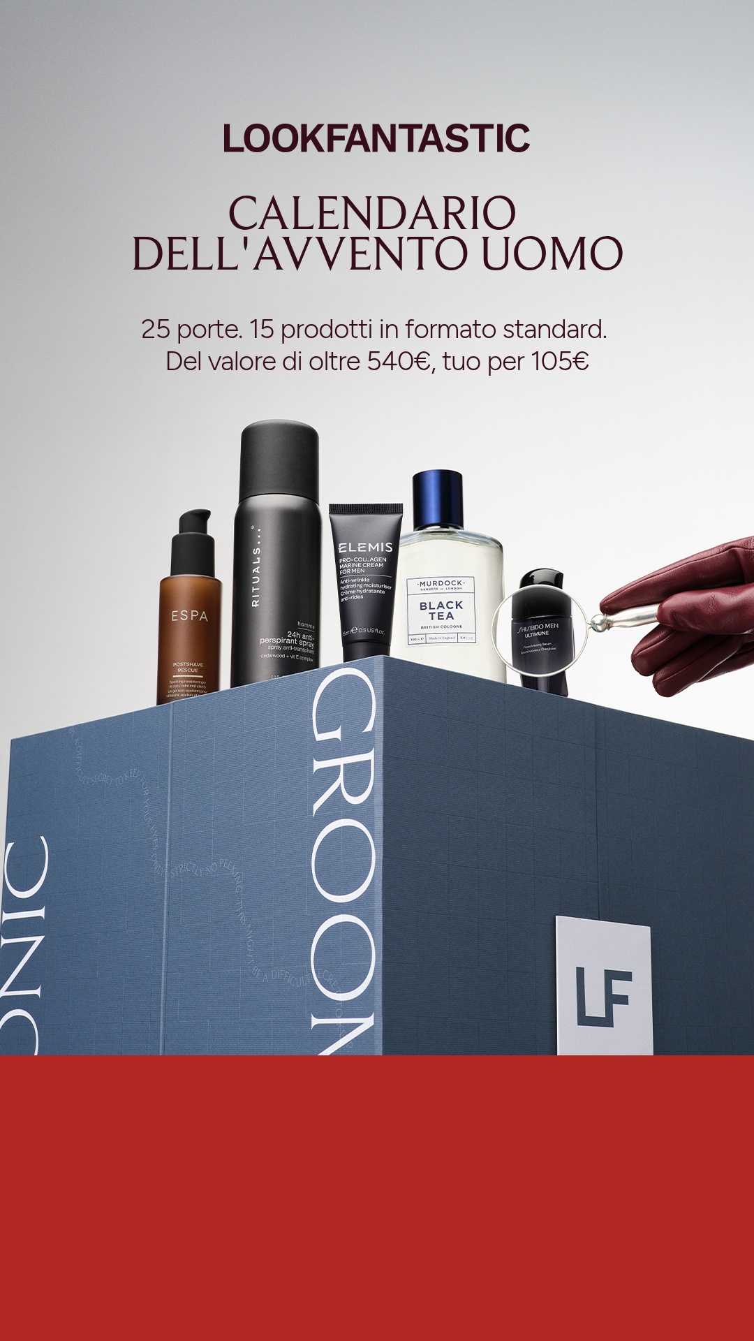 LOOKFANTASTIC Facebook ad: Calendario dell'Avvento uomo