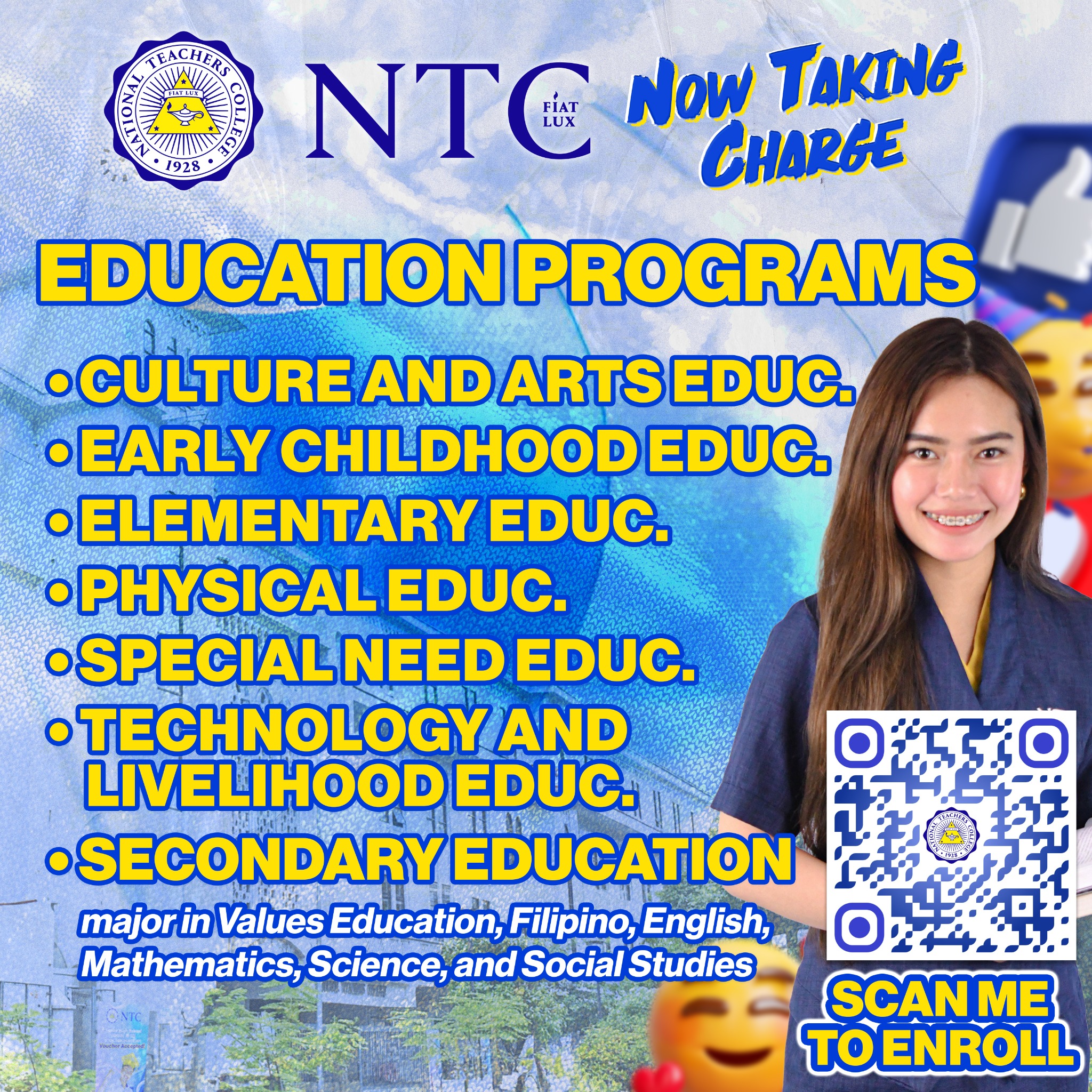 National Teachers College Facebook ad