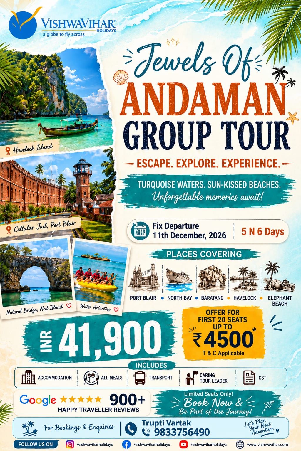 Pune Online Classifieds Facebook ad: JEWELS OF ANDAMAN, GROUP TOUR