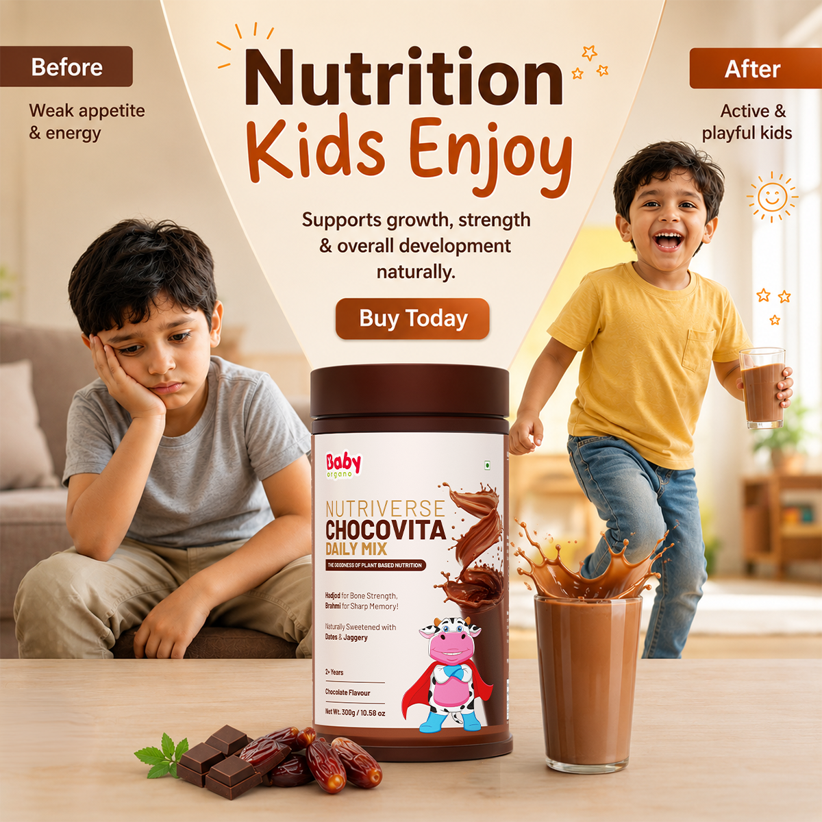 BabyOrgano Authentic Ayurvedic Health & Wellness Products for kids Facebook ad