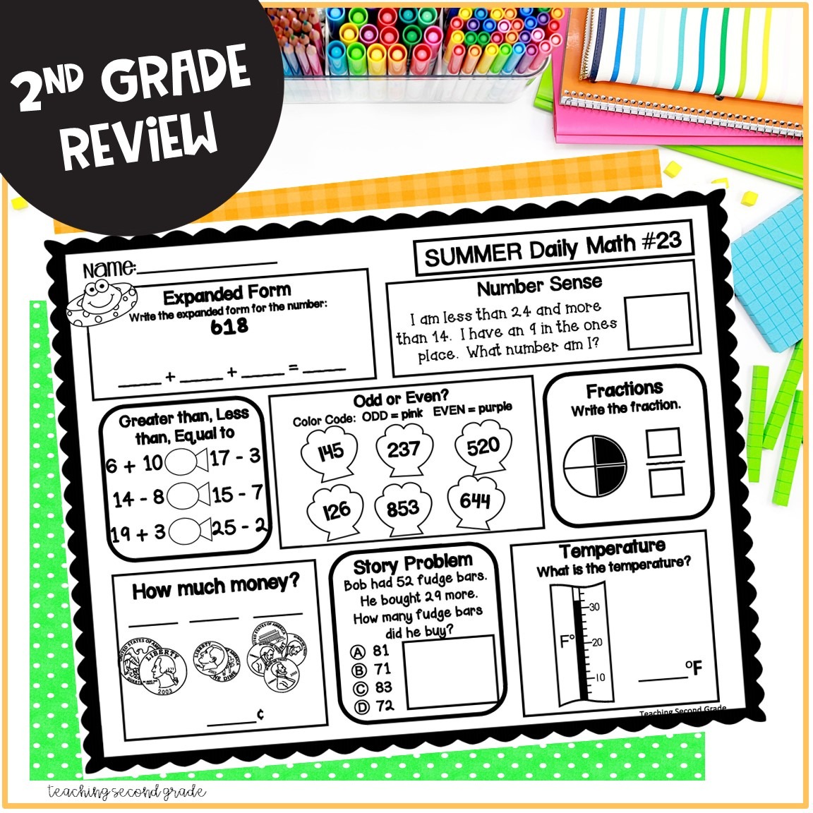 Teaching Second Grade Facebook ad
