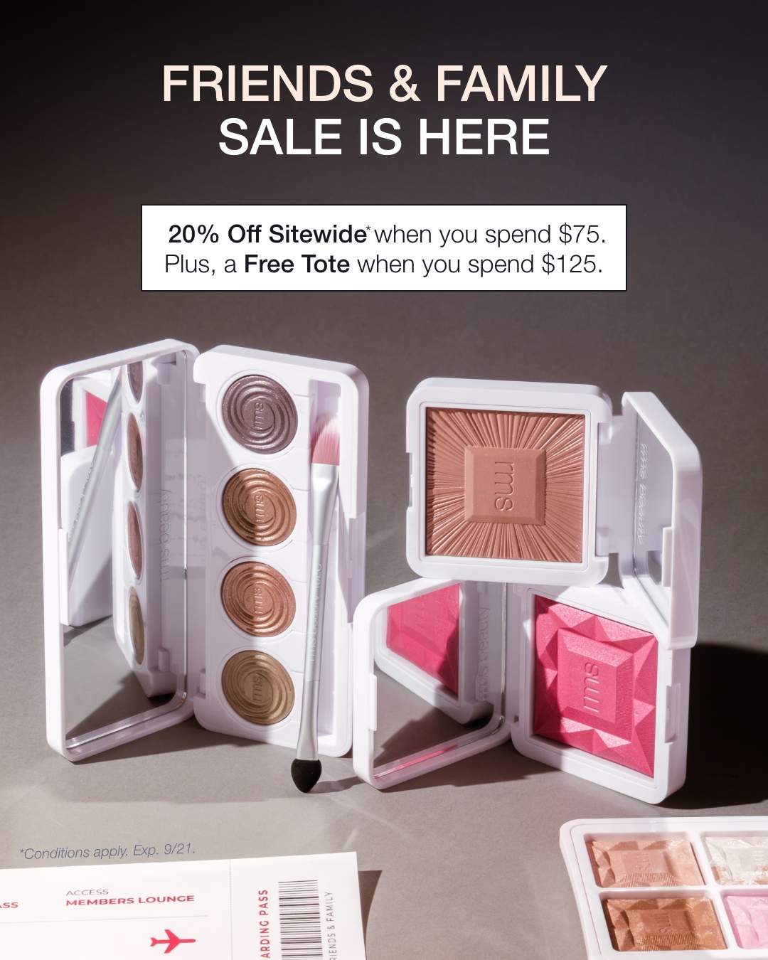 rms beauty Facebook ad: 20% Off Sitewide on $75+ & Free Tote on $125+