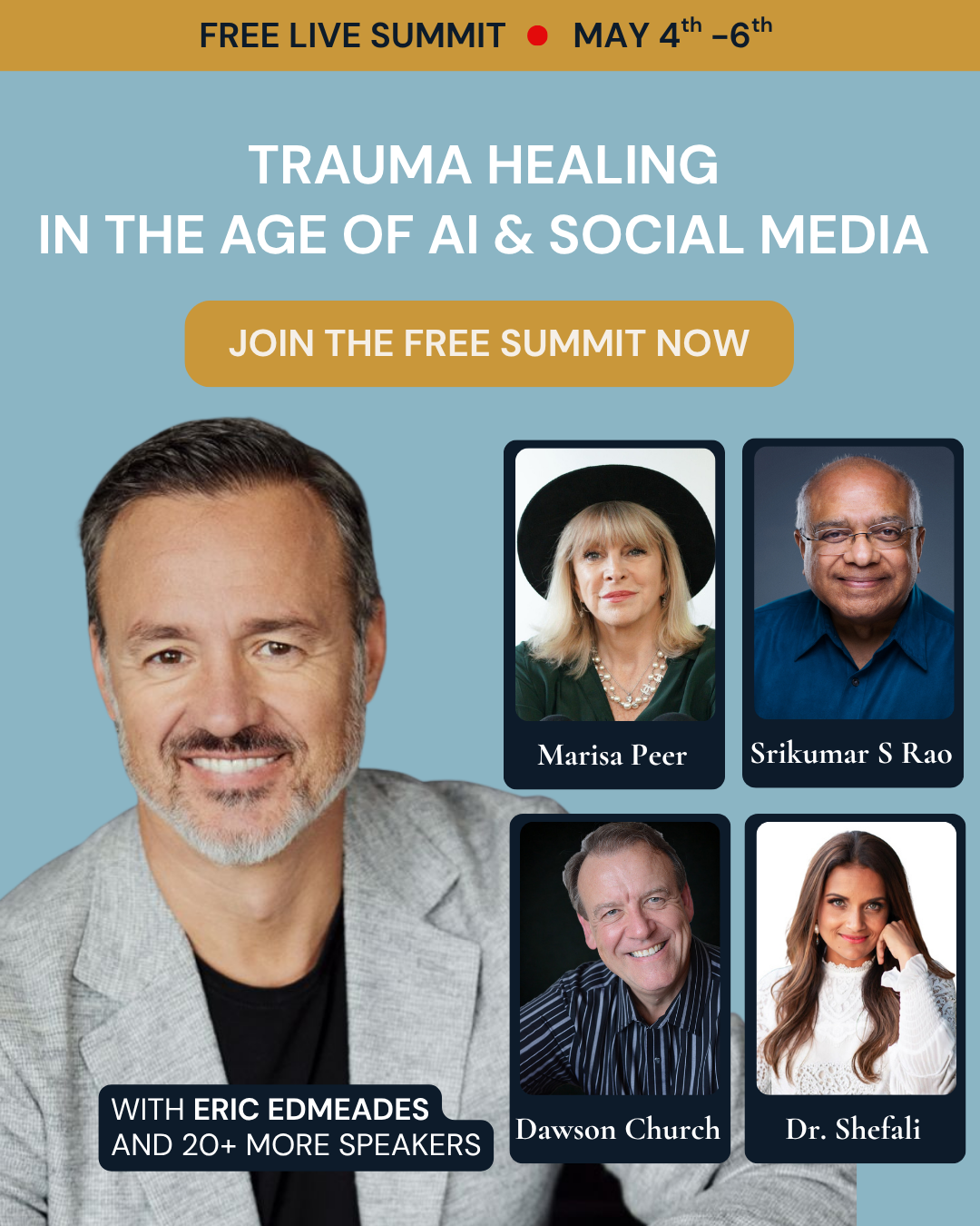 I Challenge You Facebook ad: Trauma Healing in the Age of AI & Social Media Summit
