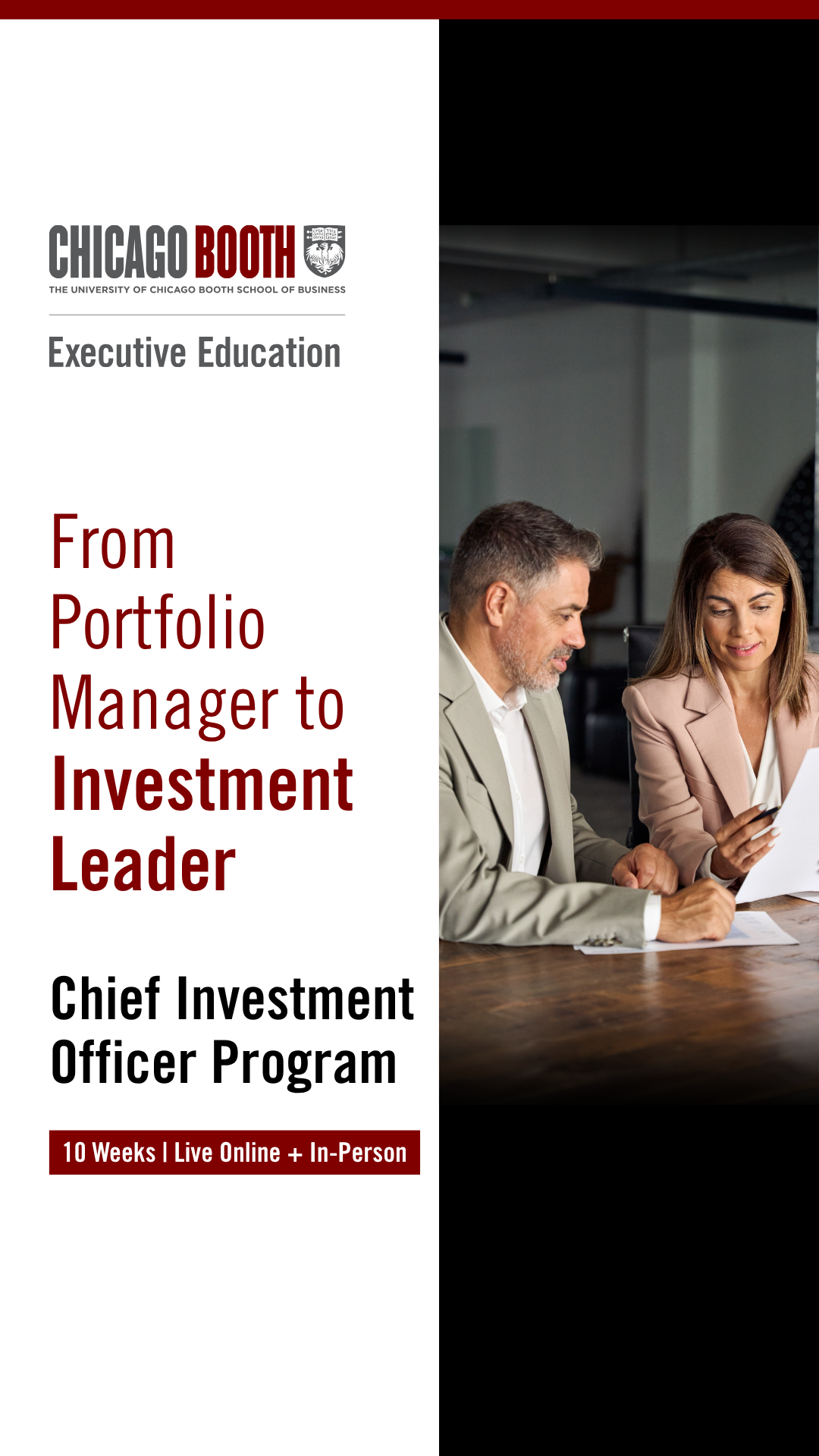 University of Chicago Booth School of Business Executive Education Facebook ad