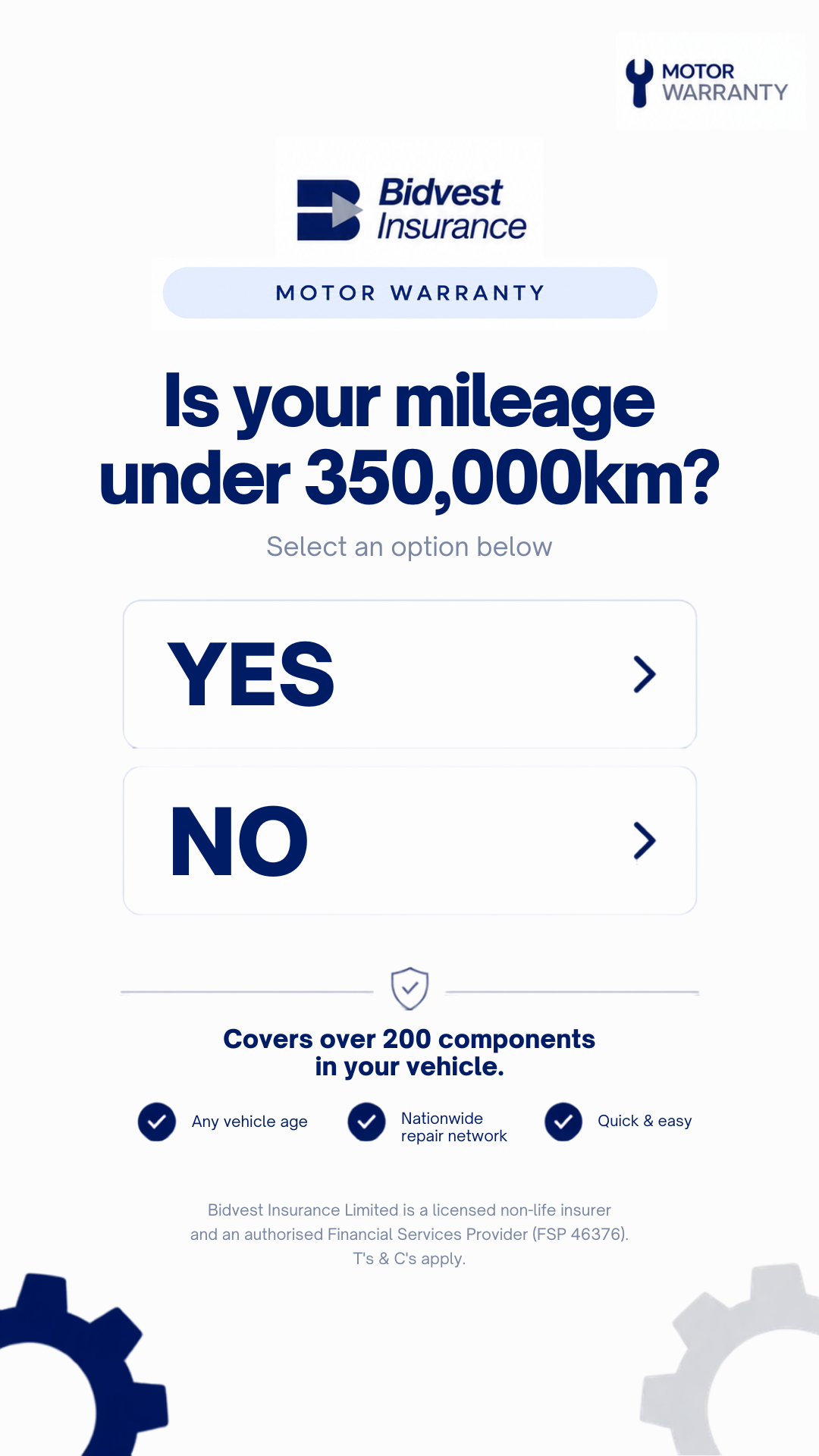 Motor-warranty.co.za Facebook ad