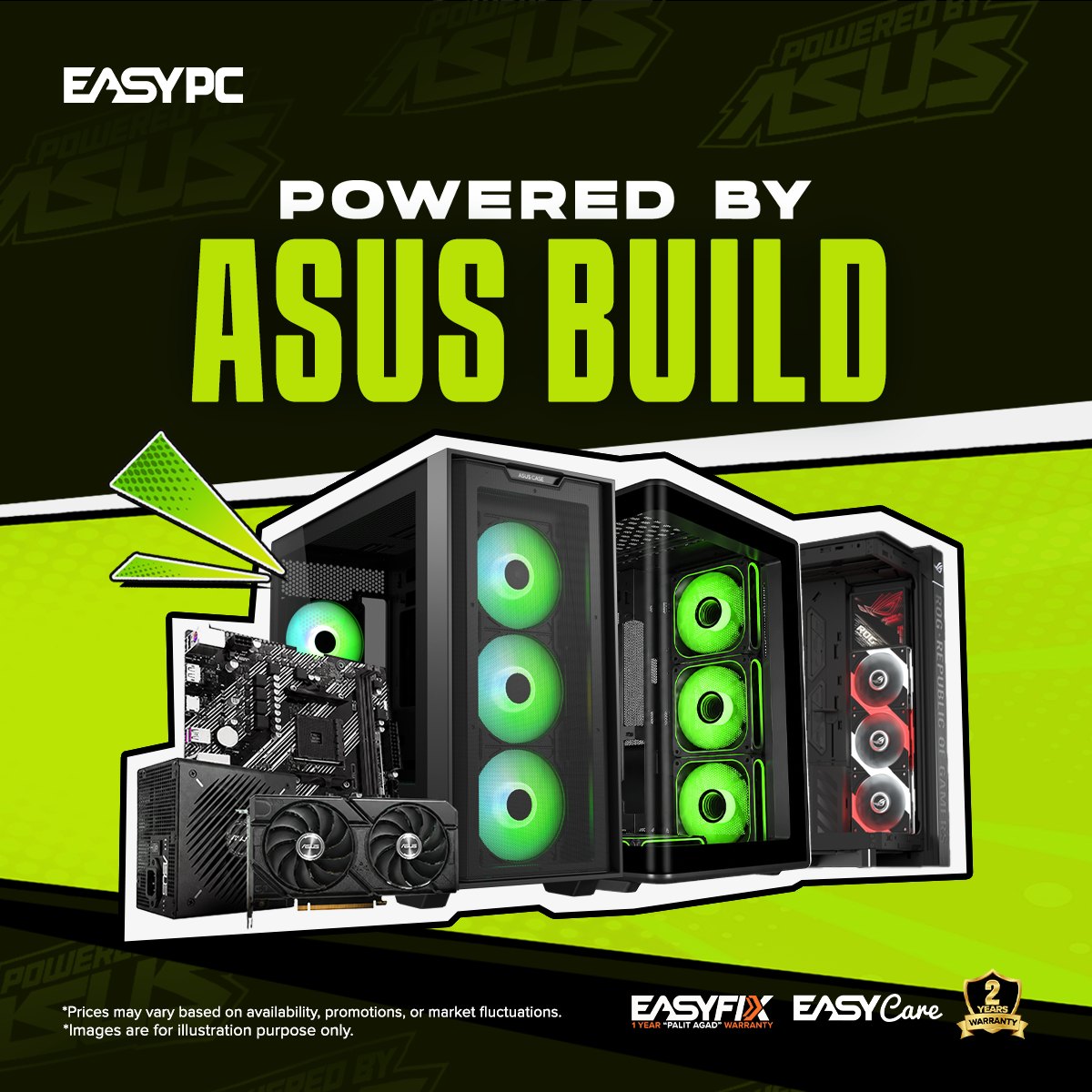 EASY PC Facebook ad: POWERED BY ASUS PRE-BUILT GAMING DESKTOP - UPDATED…