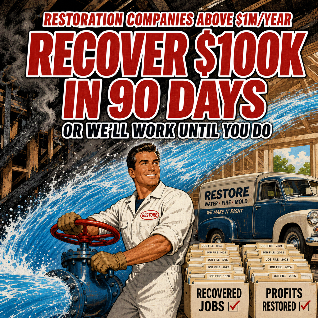 Clean Up Growth Facebook ad: Restoration Companies Reactivate $100k in Jobs