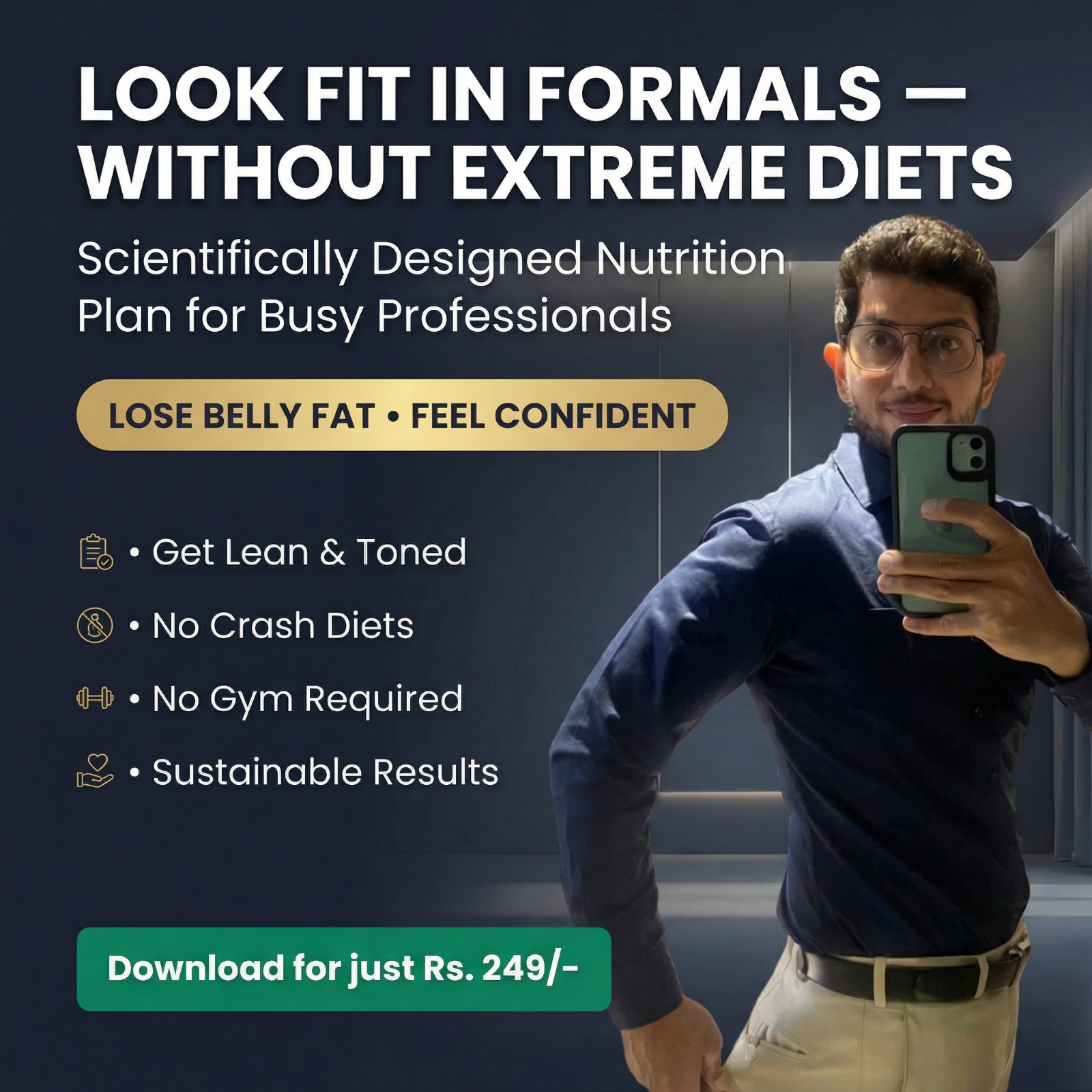 Lean Body Frame Facebook ad: Struggling with BELLY FAT? Let's Fix It!