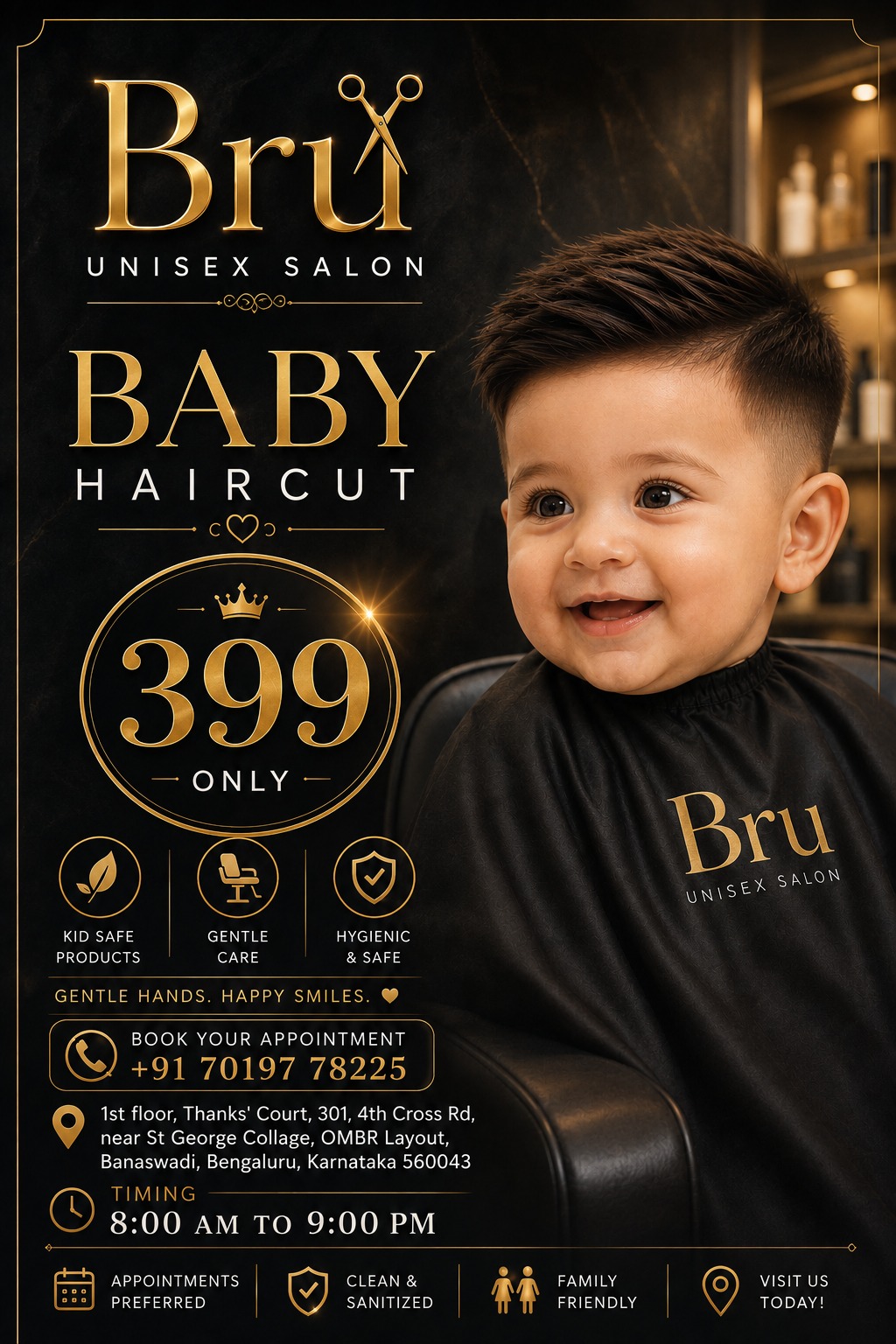 Bru Unisex Salon Facebook ad: Hair,Skin, Nail Bar,Eye Lashes Hydrafacial Microblanding…