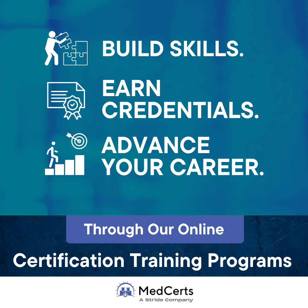 MedCerts Facebook ad: Your New Career Starts Here