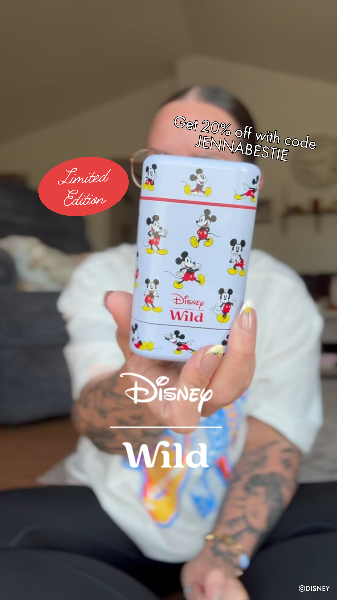 Wild Facebook ad: Get 20% off with code JENNABESTIE