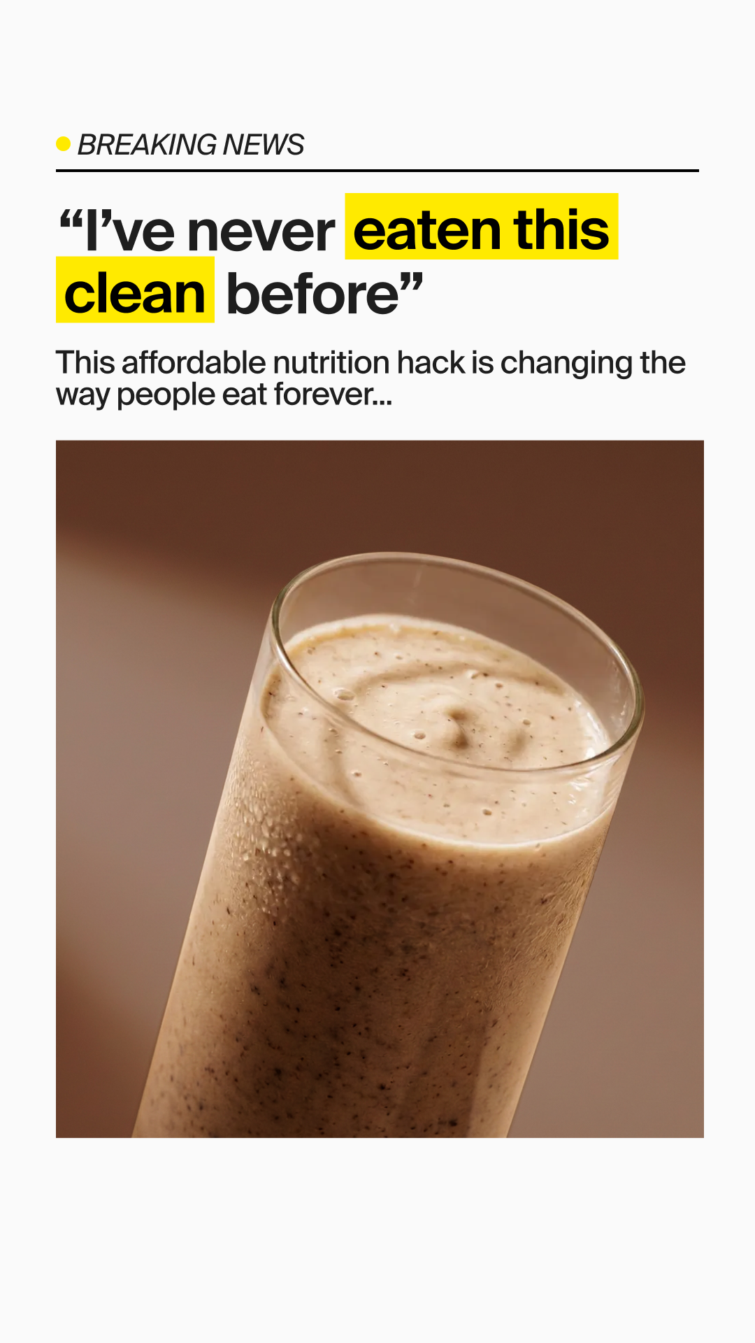 Huel Facebook ad