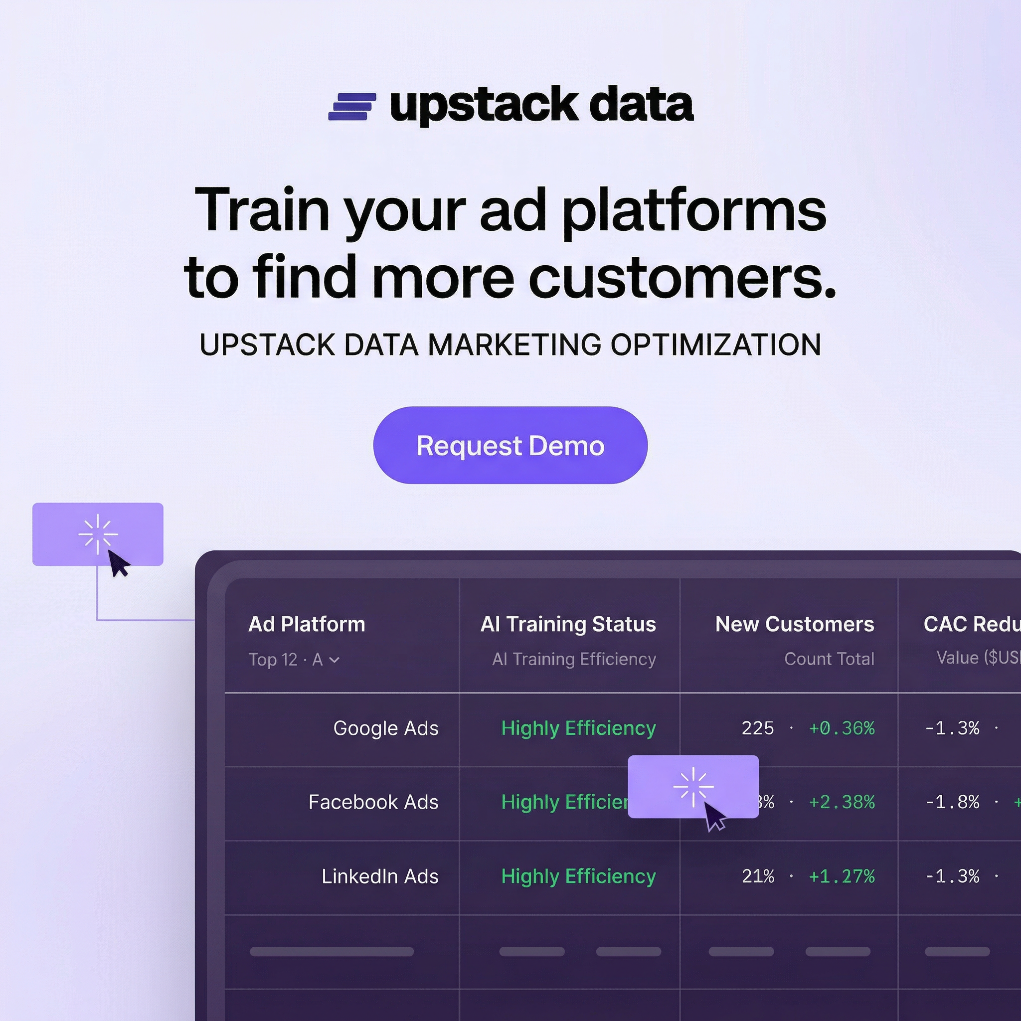 Upstack Data  Facebook ad