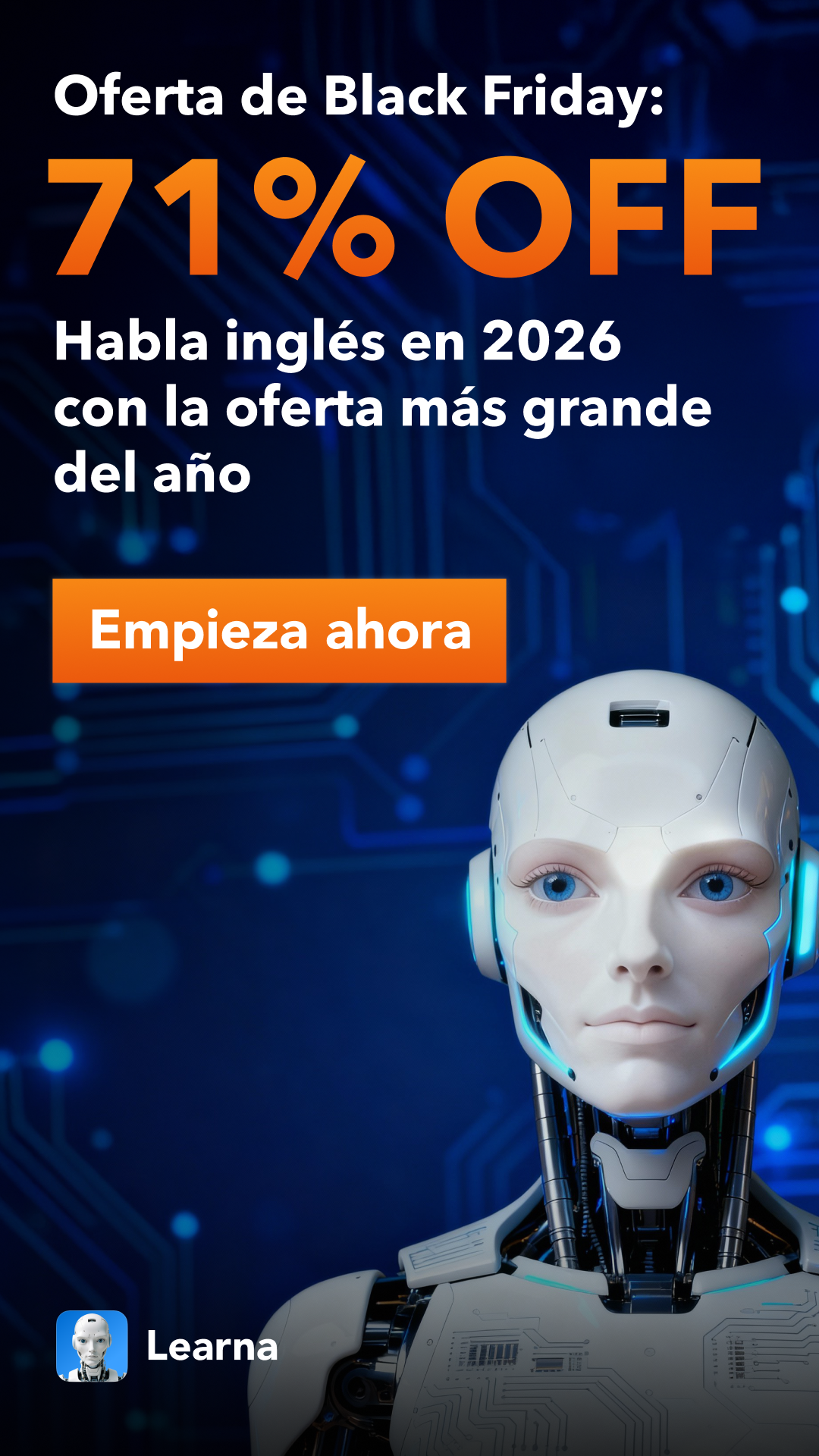 Learna AI - Aprendes Inglés Fácil Facebook ad: Aprender idiomas es fácil con los tutores de IA
