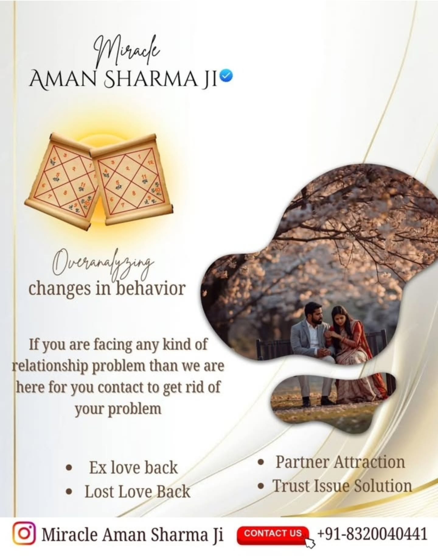 miracle_aman_sharma_ji Facebook ad: Overanalyzing changes in behavior- Astrology That Rebuilds…