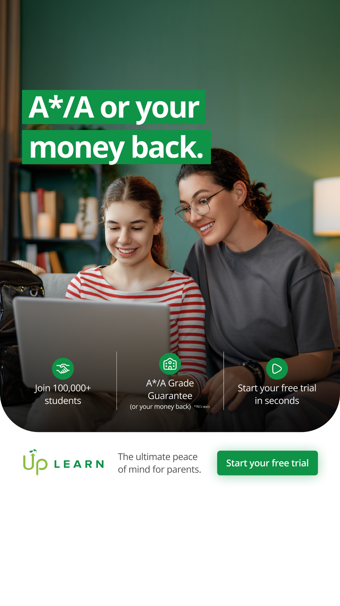 Up Learn Facebook ad