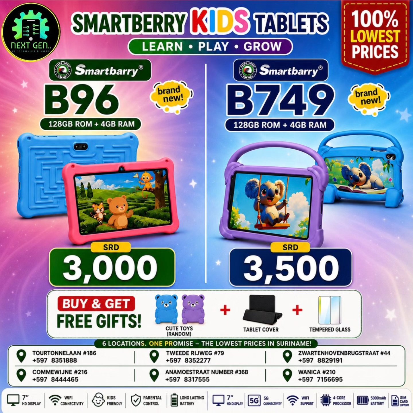 Next Gen Electronics N.V Facebook ad: Give your kids the perfect balance of learning…