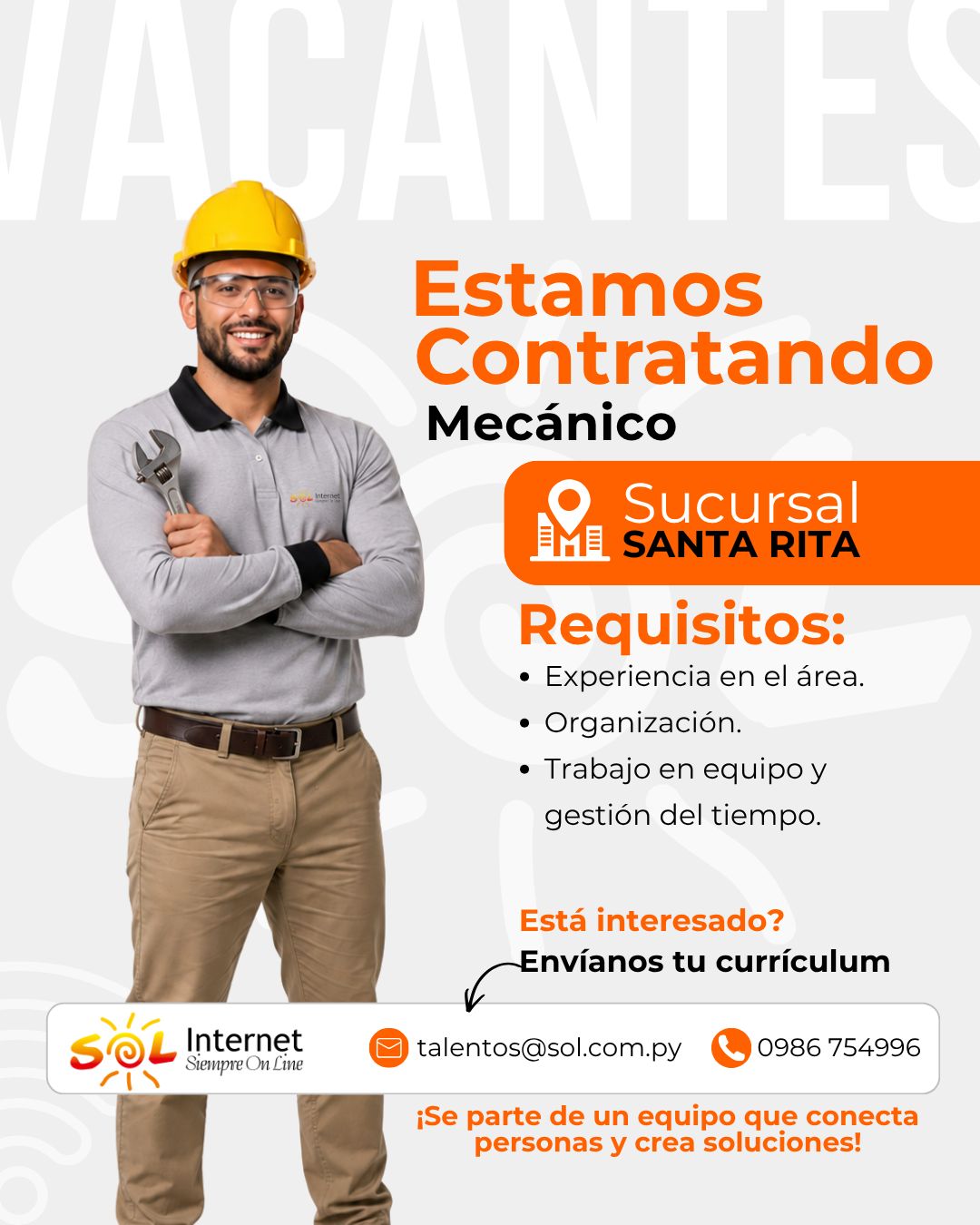 SOL Internet Facebook ad: Conocer vacantes