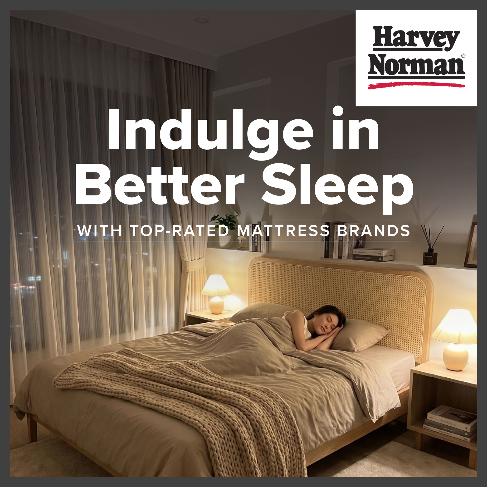 Harvey Norman Singapore Facebook ad: Ready for your best sleep yet?