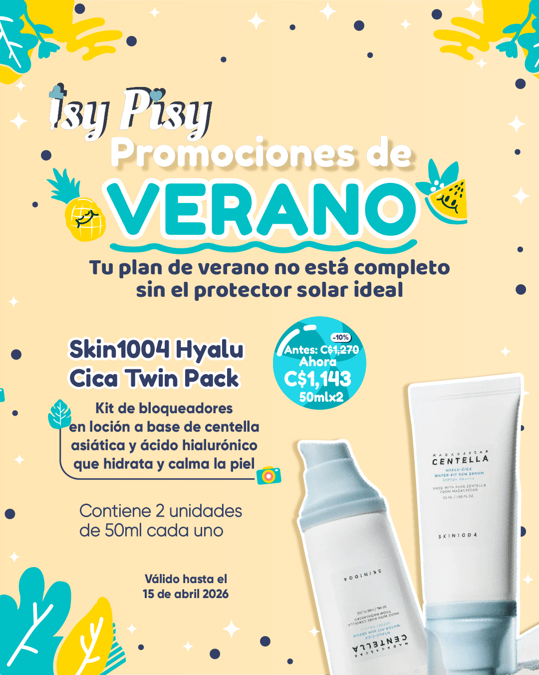 Isy Pisy Facebook ad: ¡Tu piel lista para el verano!