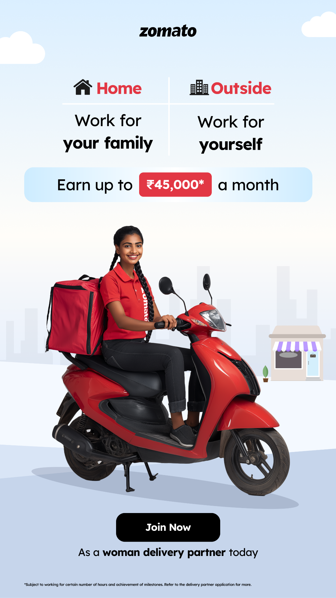 Zomato Delivery Partners Facebook ad