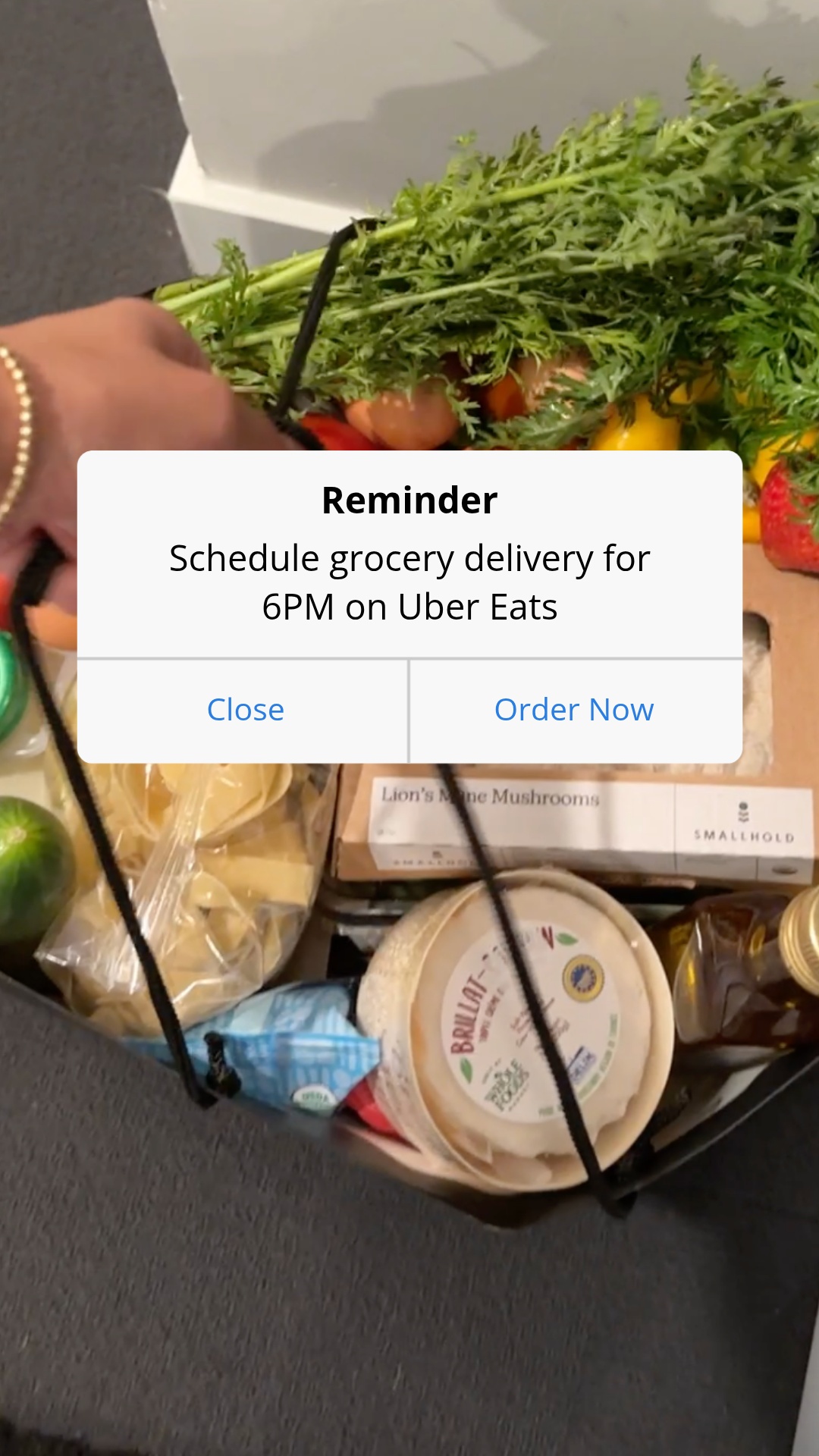 Uber Eats Facebook ad