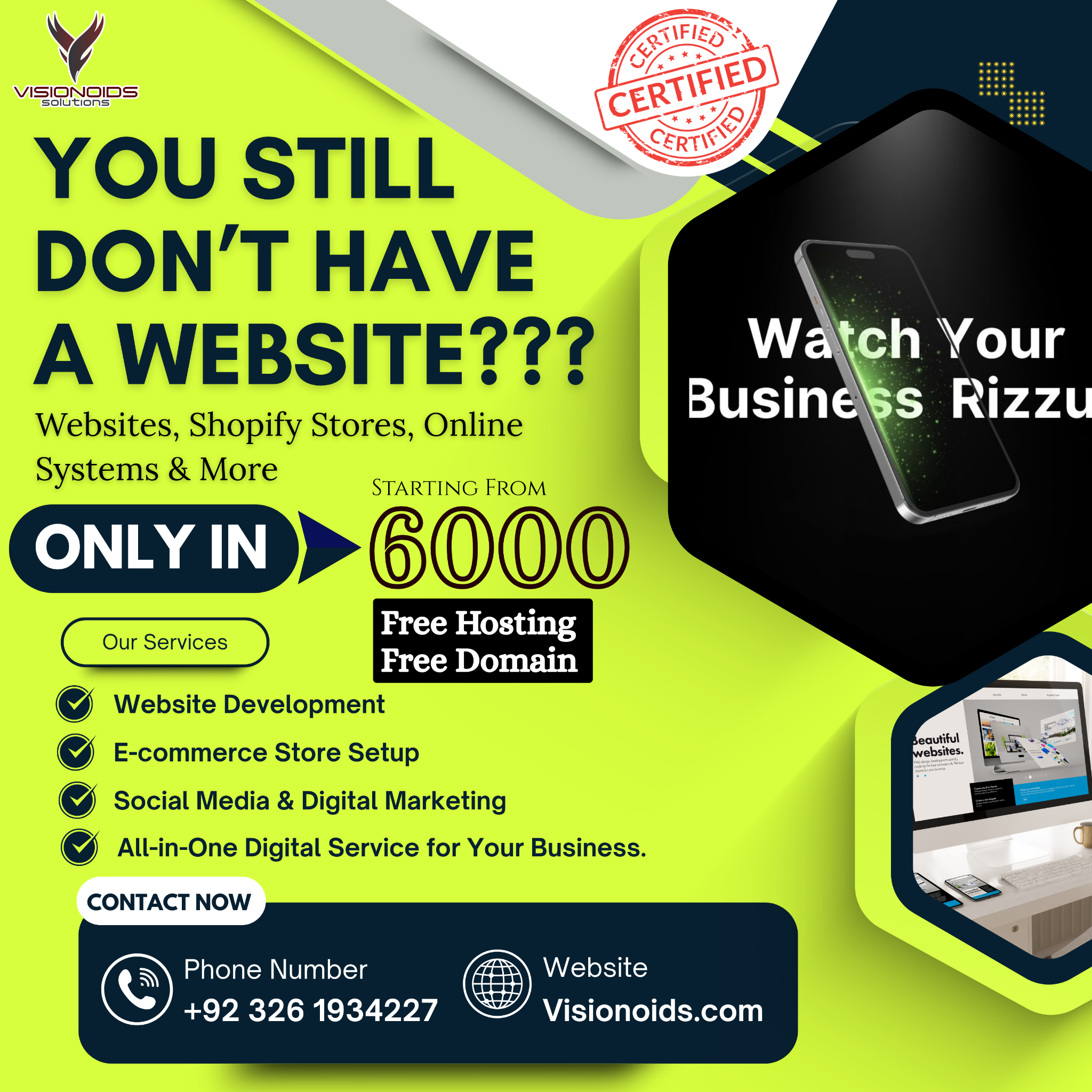 Academic Aid Facebook ad: Looking for a professional website for your business?