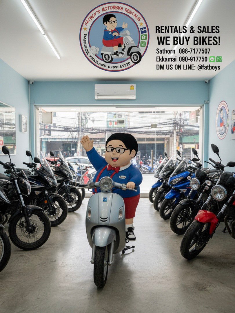 Fatboys Motorbike and Car Rentals - Bangkok Facebook ad: Ready to Cruise Bangkok?