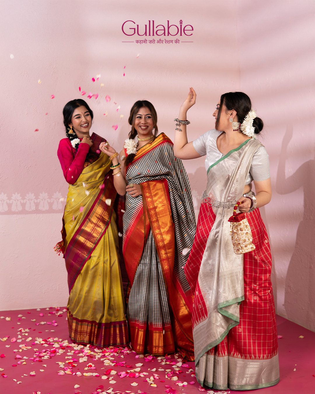 Gullabie Facebook ad: Soft laughter, delicate florals, and moments that feel…