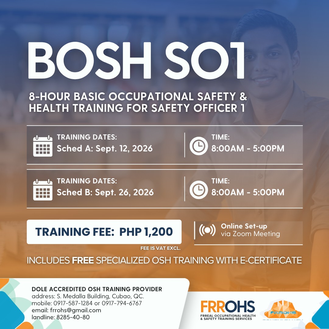 FRReal Occupational Health and Safety Consultancy Training Services Facebook ad: Mag-helmet ka. Magsuot ka ng PPE.