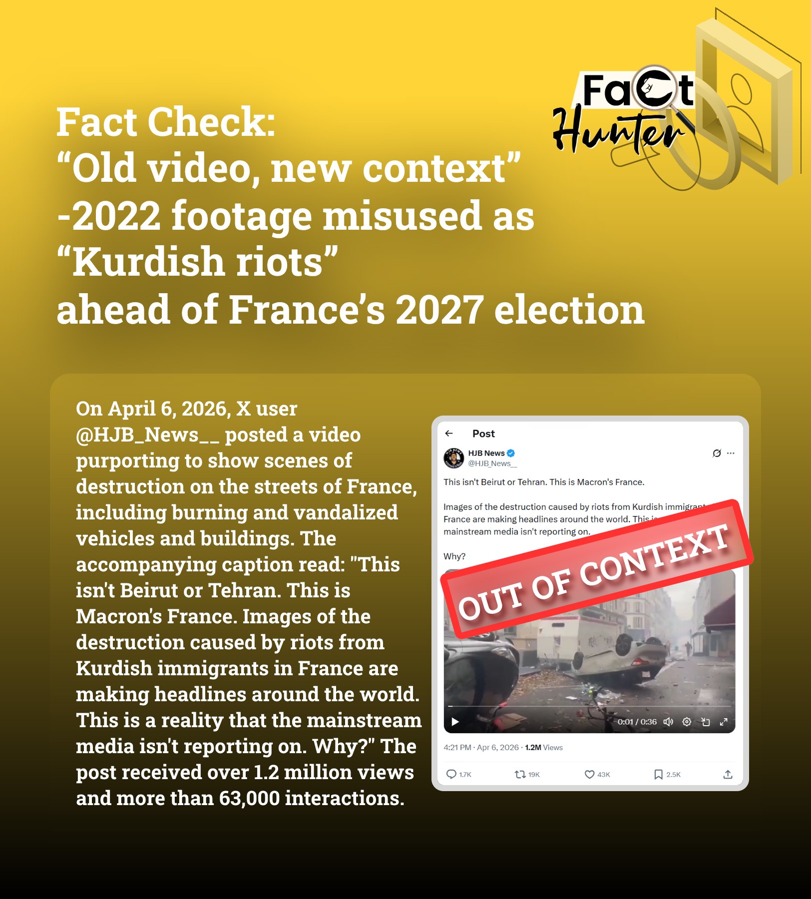 Fact Hunter Facebook ad