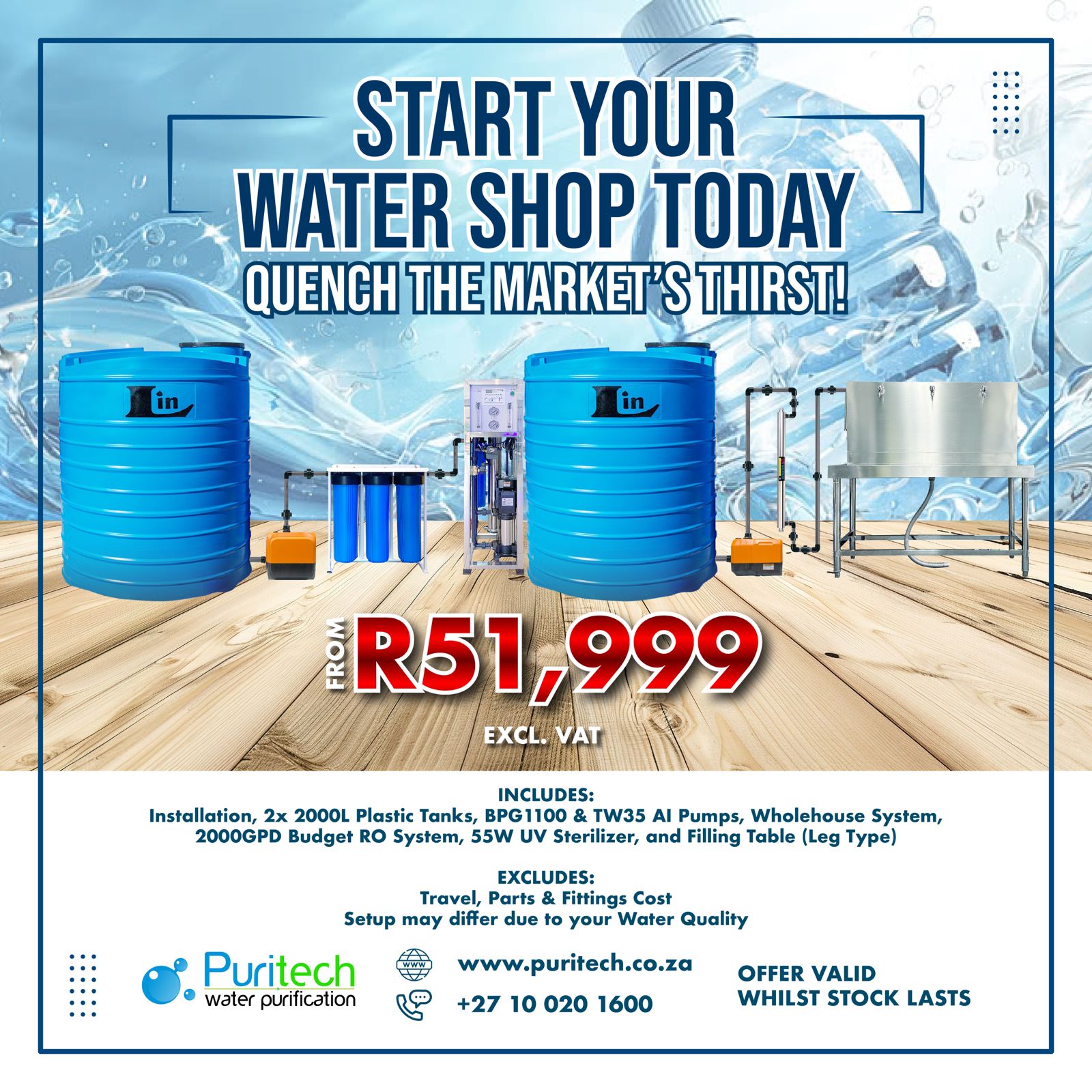 Puritech Water Treatment Facebook ad