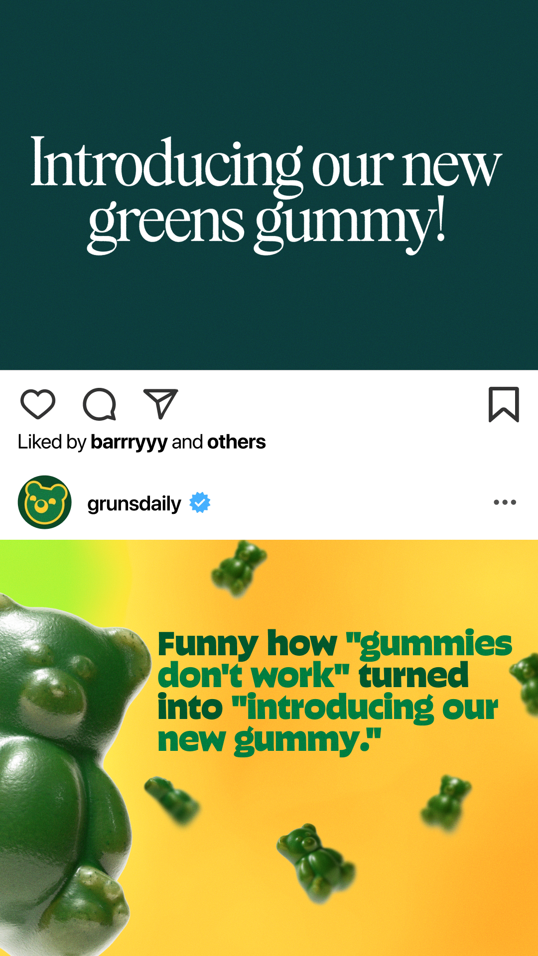 Grüns Facebook ad