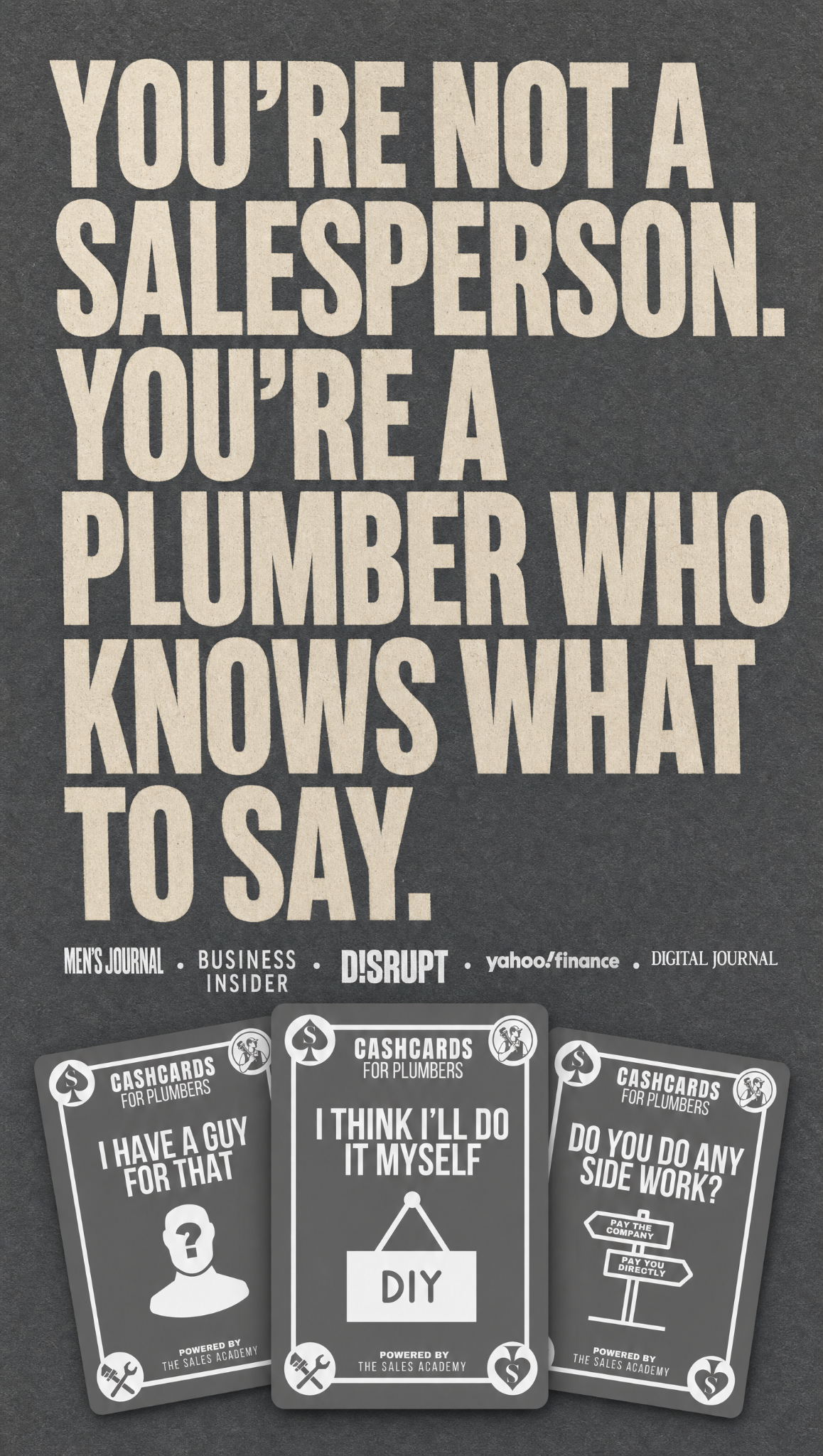 Jordan Stupar Facebook ad: Cashcards: Plumbers Who Know What to Say