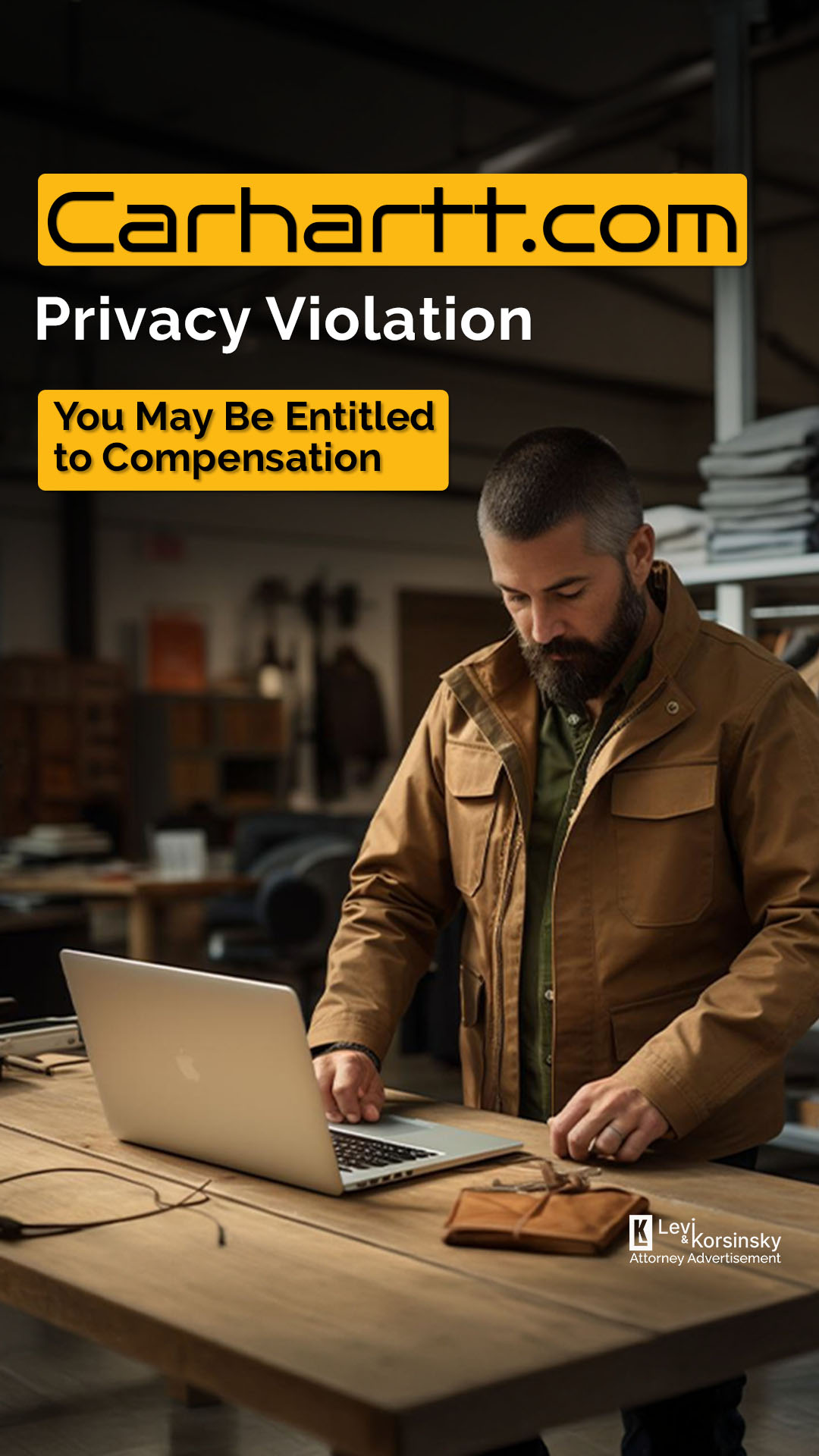 Levi & Korsinsky, LLP Facebook ad