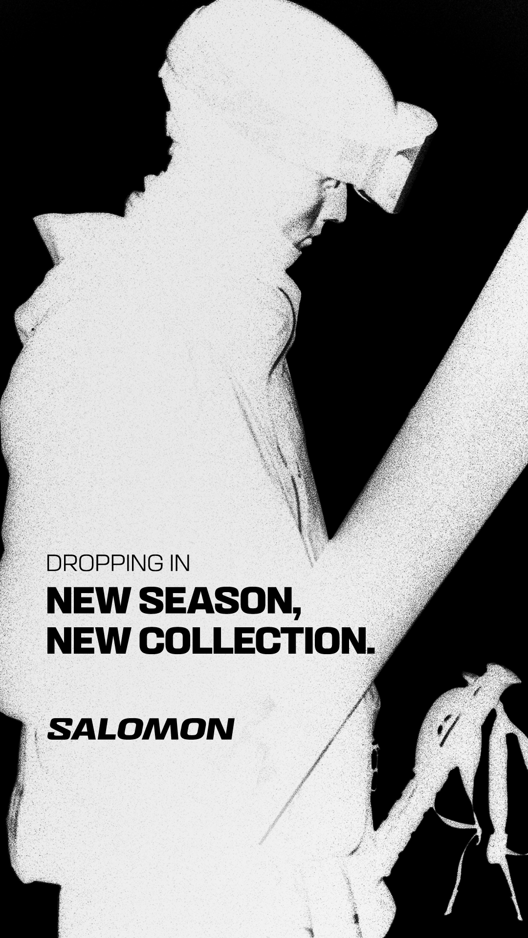 Salomon Freeski Facebook ad: Dropping In. New Season, New Collection.
