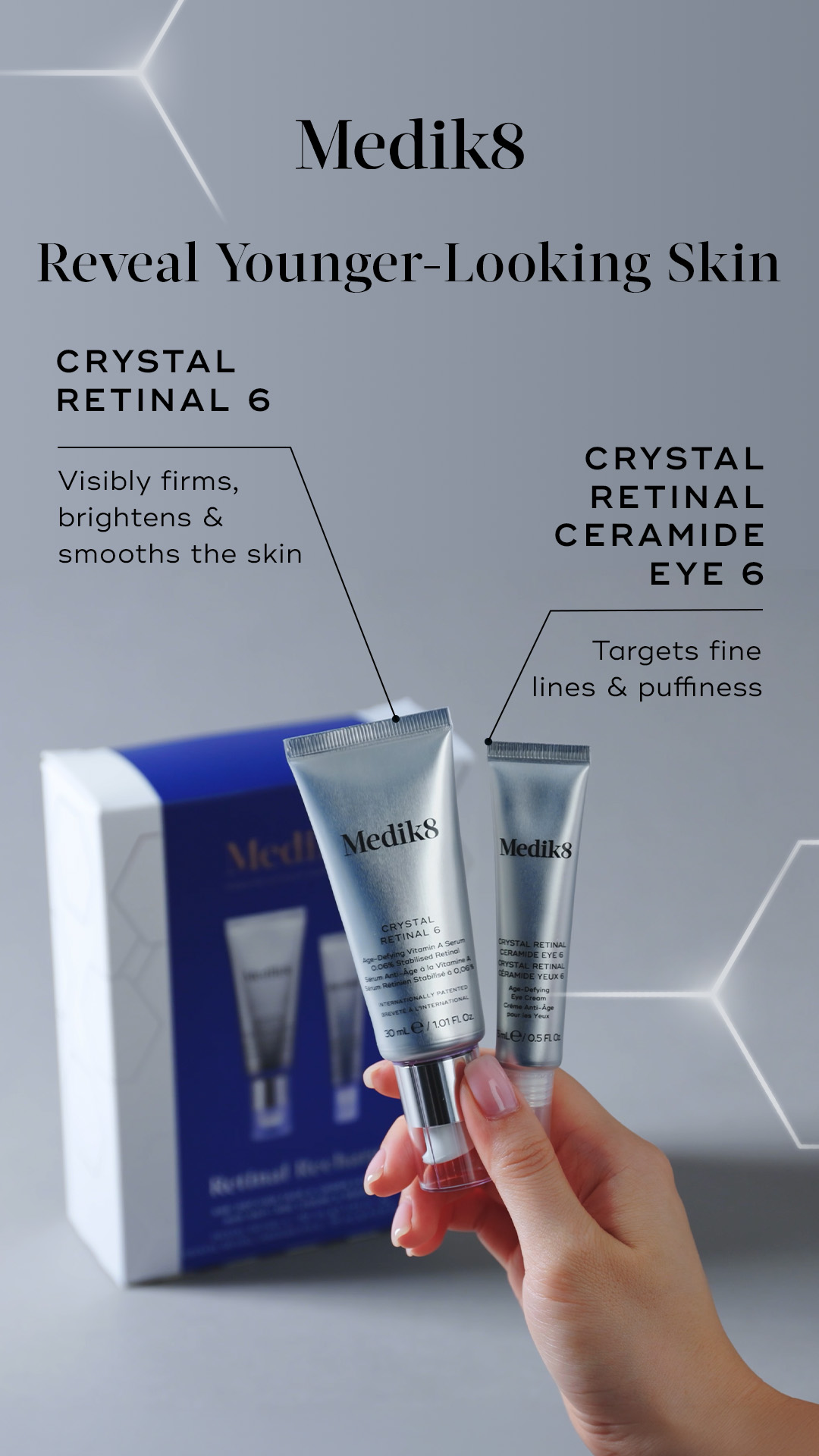 Medik8 Facebook ad: Clinically Proven. Expertly Combined.
