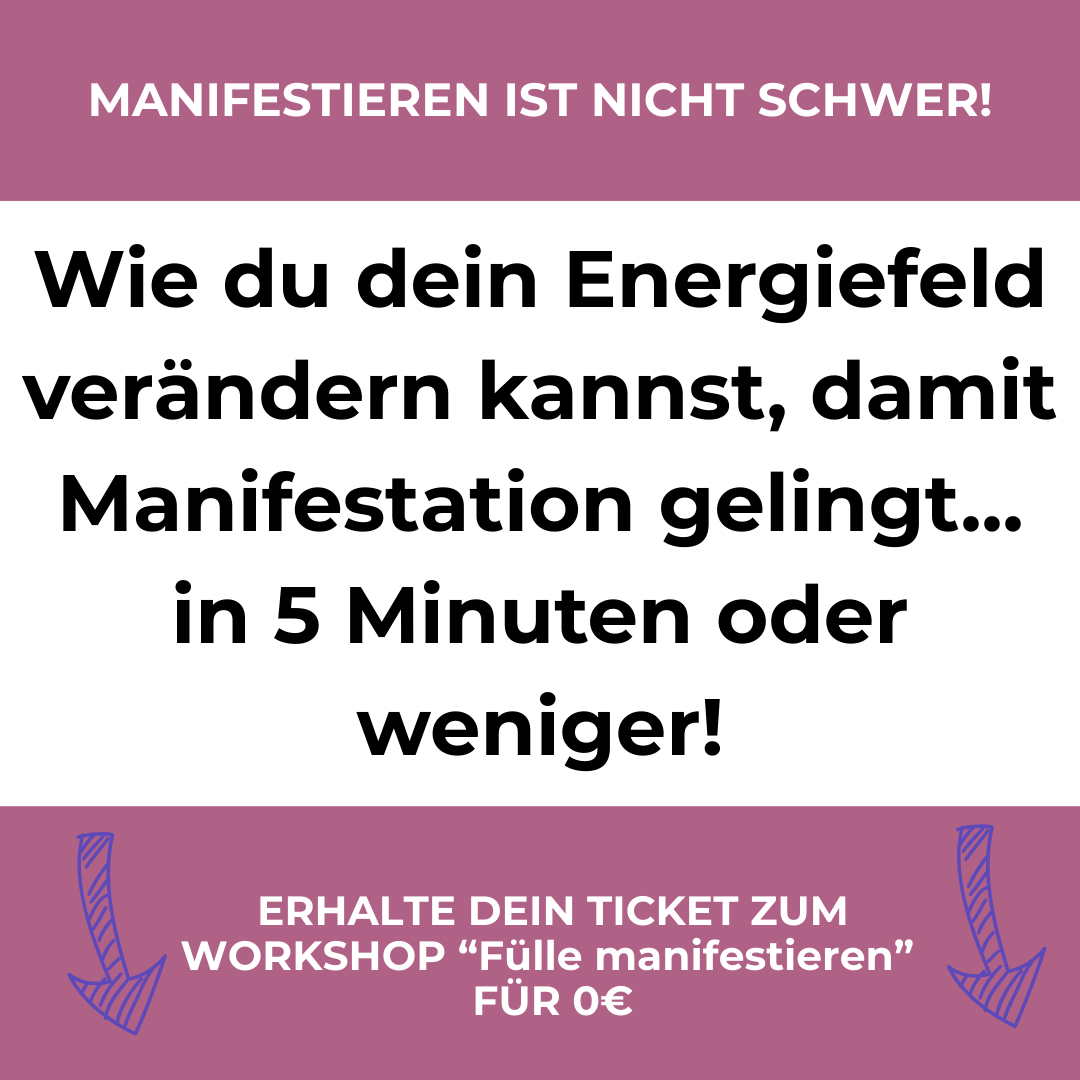 New Energy Queen Facebook ad: Zum gratis Workshop Fülle Manifestieren