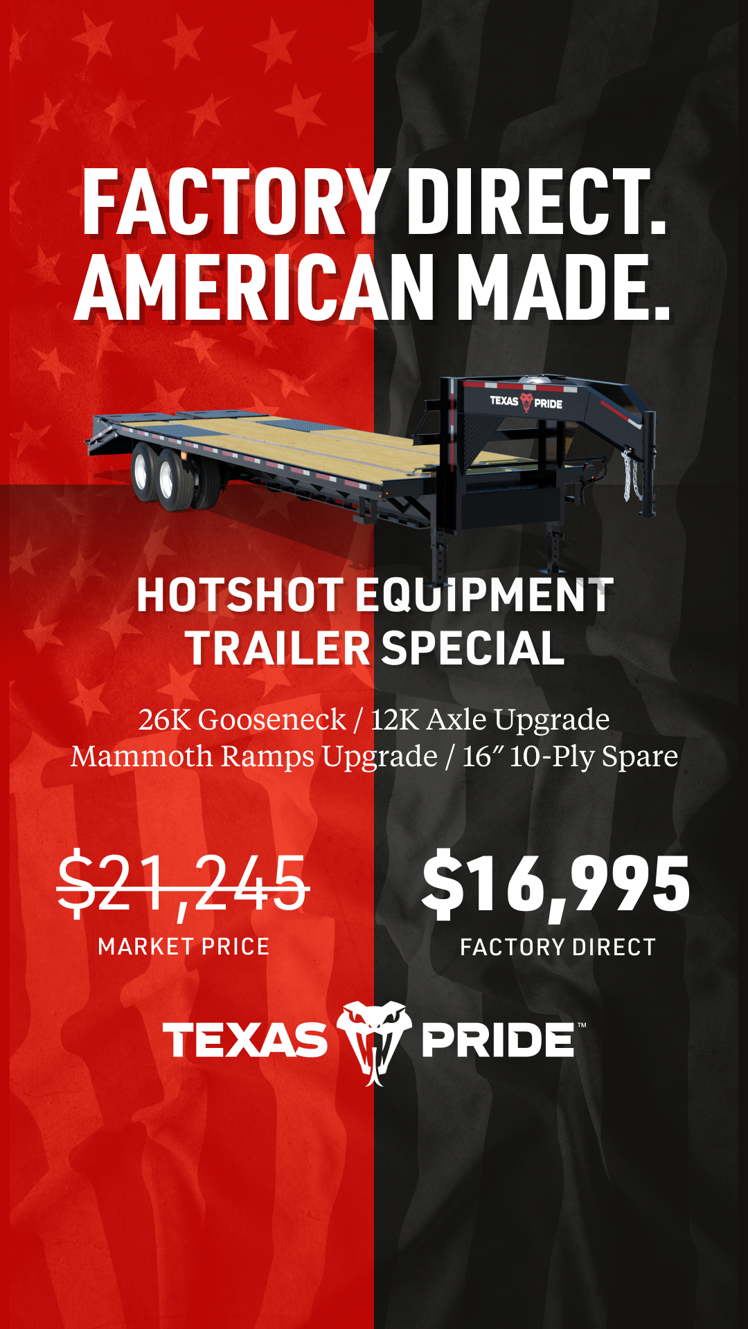 Texas Pride Trailers Facebook ad from Jun 28, 2026