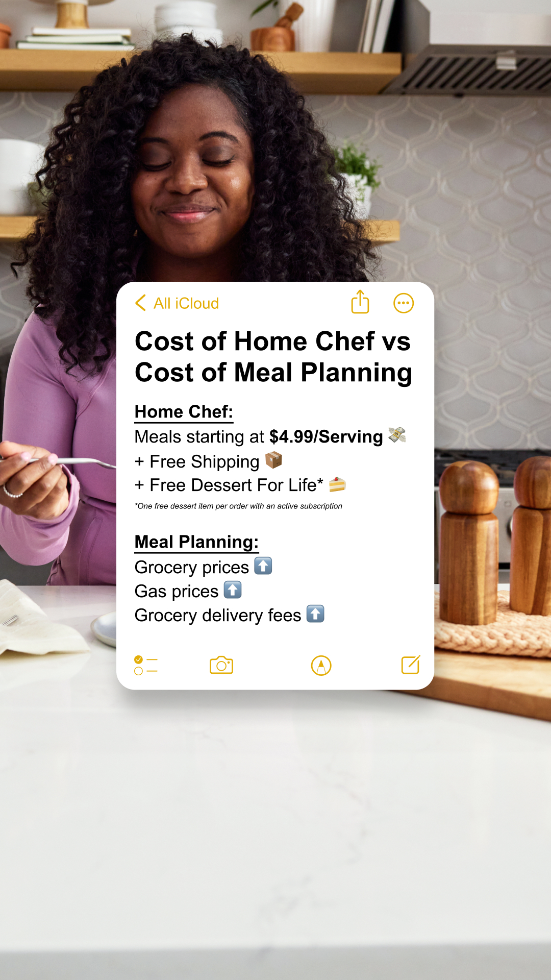 Home Chef Facebook ad