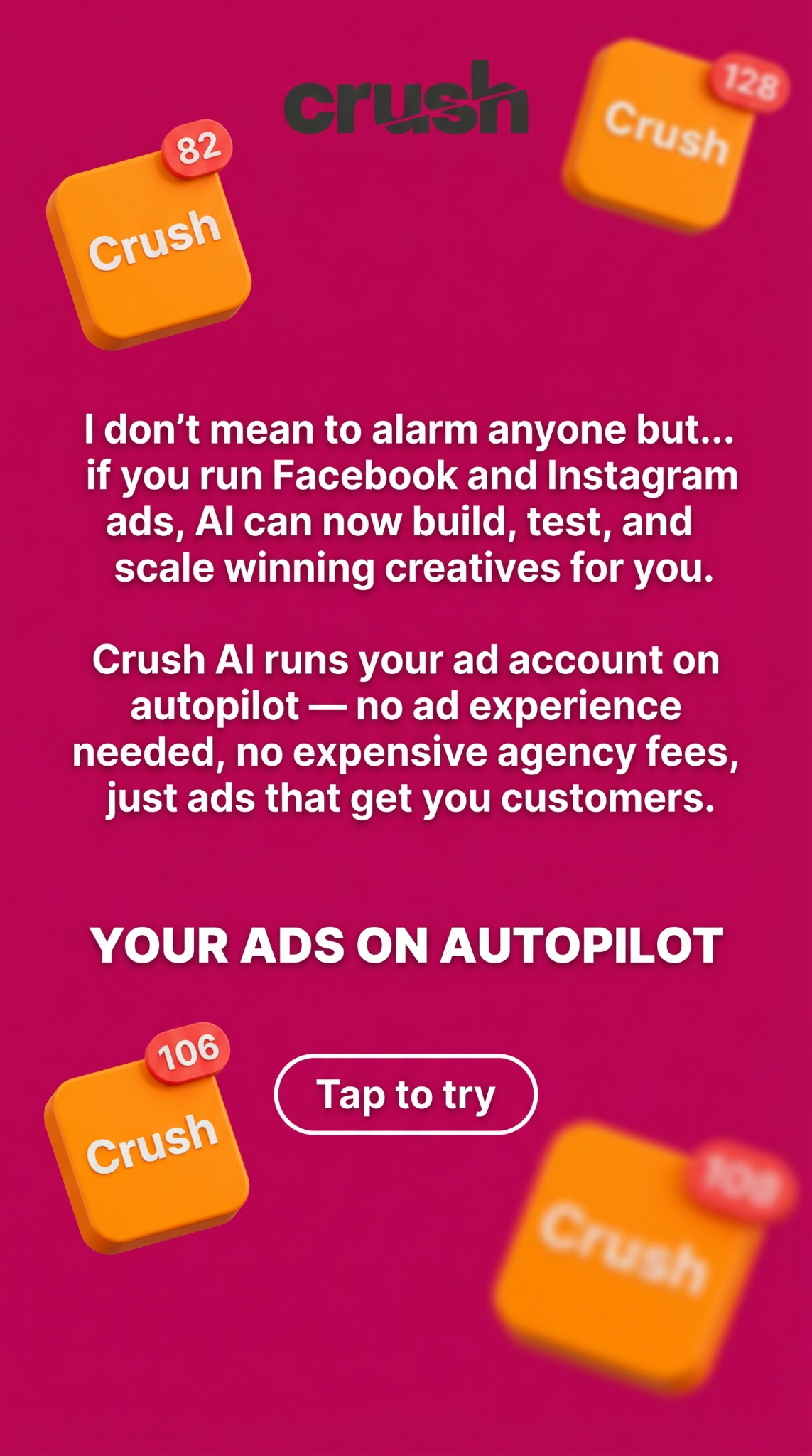 trycrush.ai Facebook ad