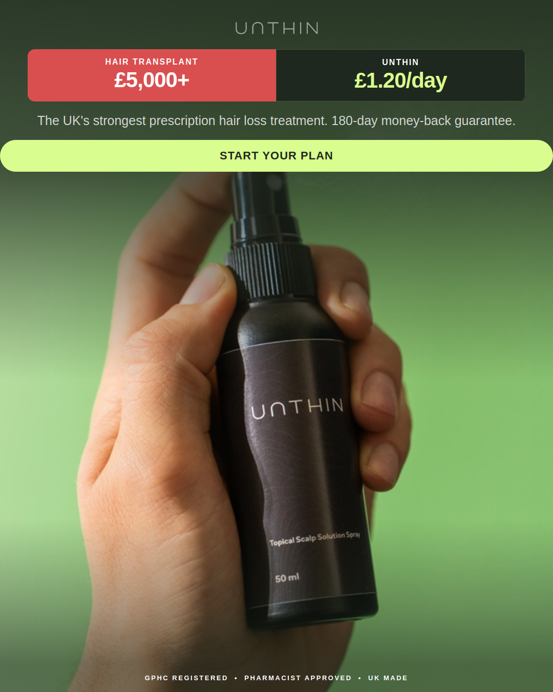 Unthinhair Facebook ad