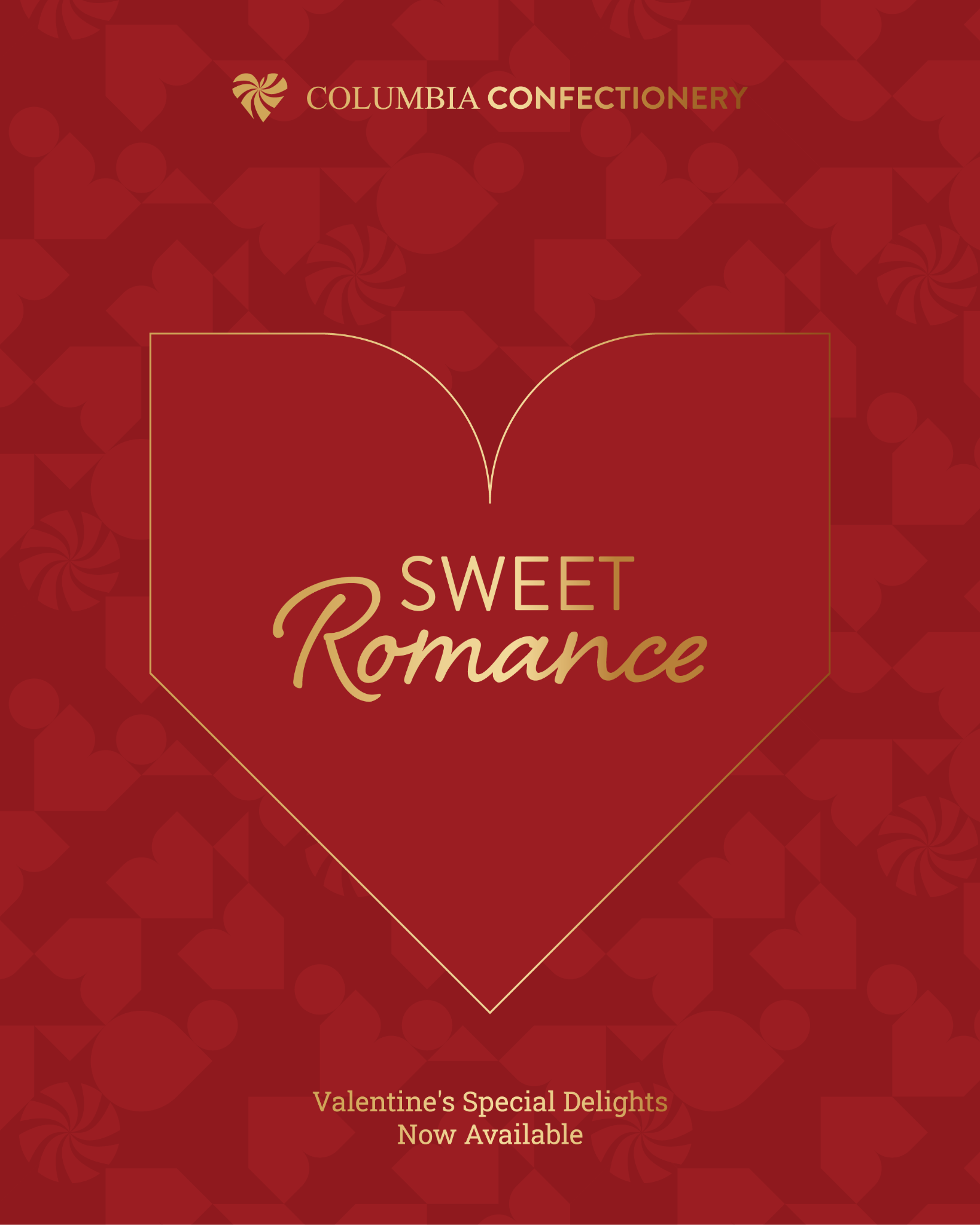 Columbia Confectionery Facebook ad: The countdown to love begins…