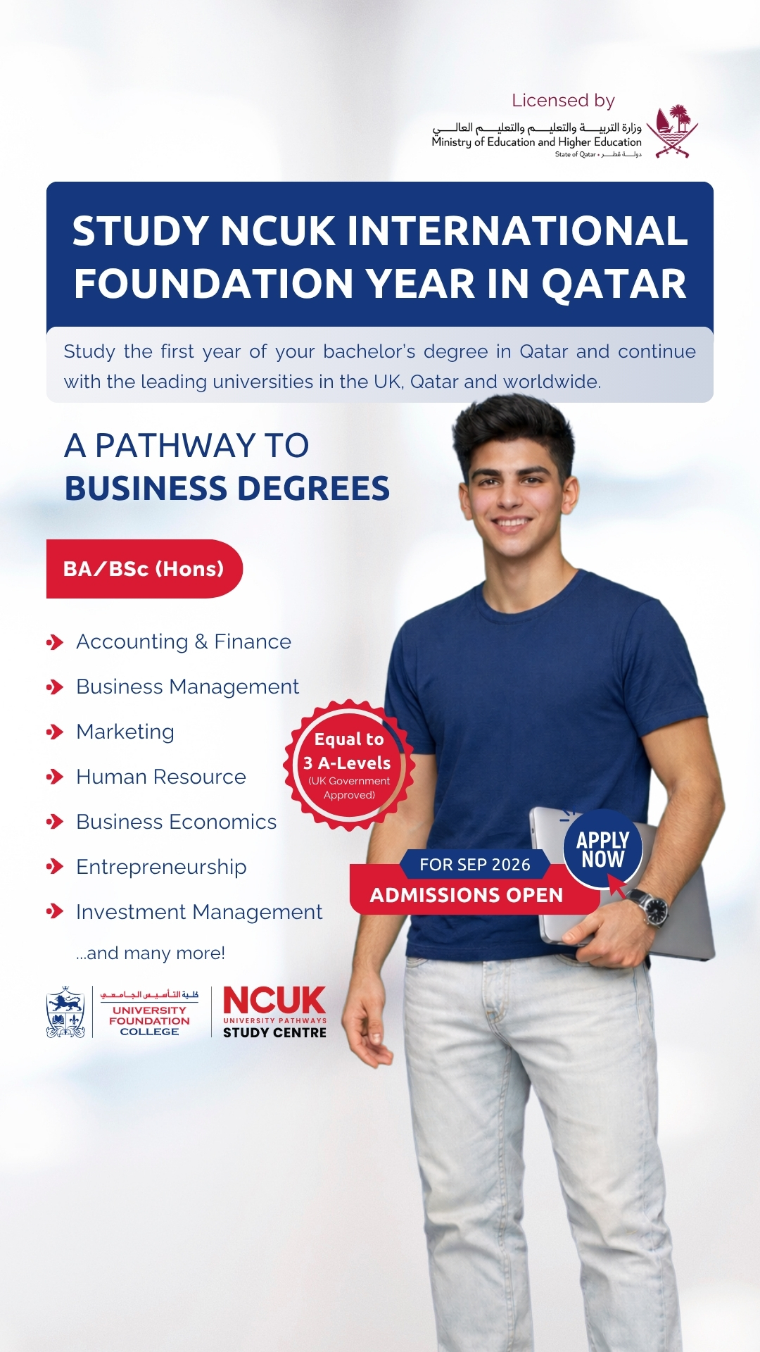 University Foundation College Facebook ad from Jun 22, 2026